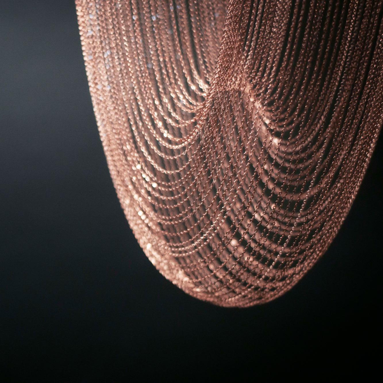 Apsht Pendant Light Copper Chain Sculptural Modern