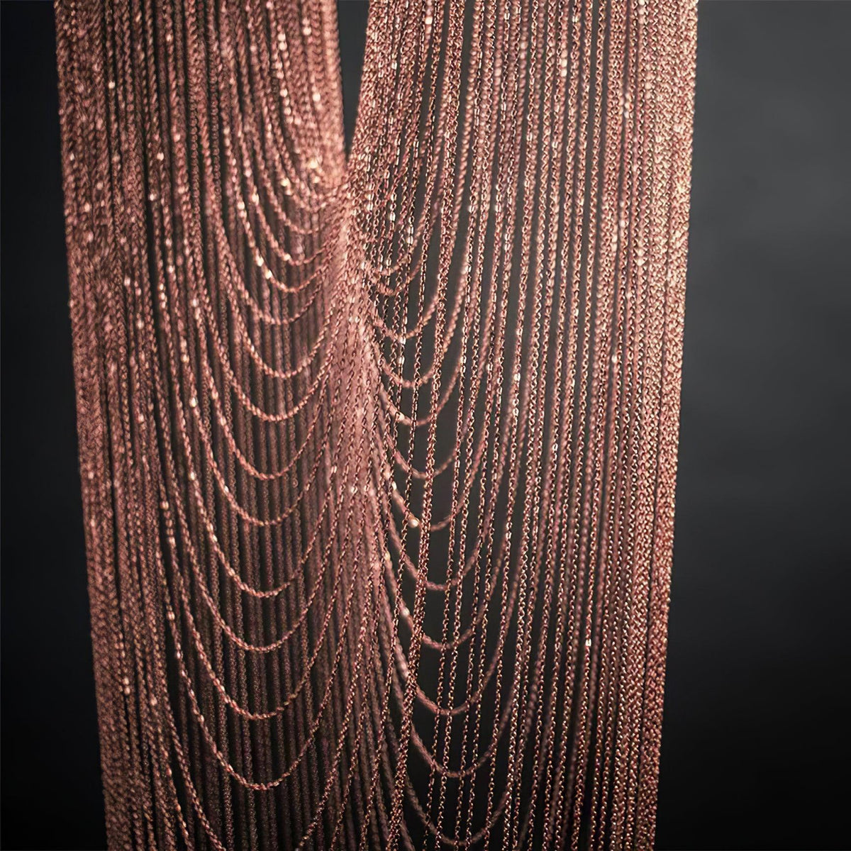 Apsht Pendant Light Copper Chain Sculptural Modern