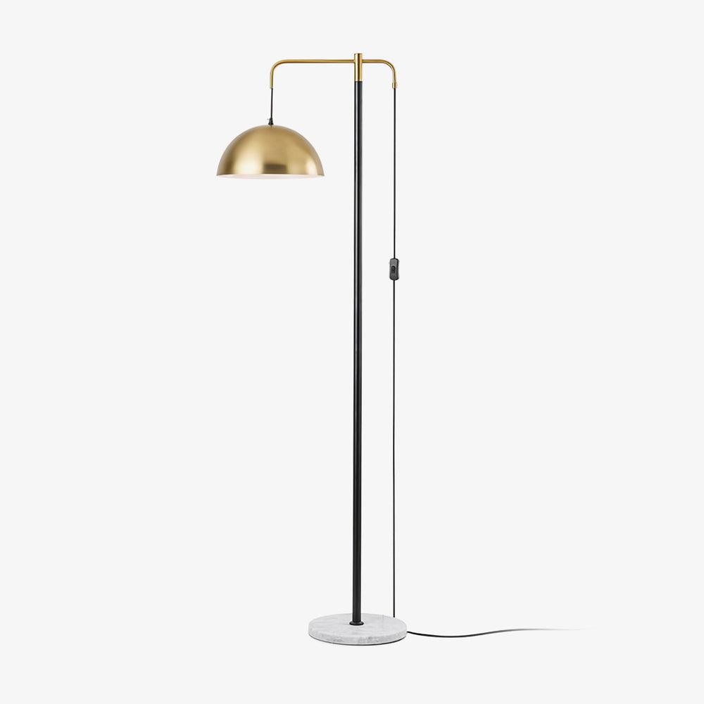 Lumirette Brass Arc Floor Lamp