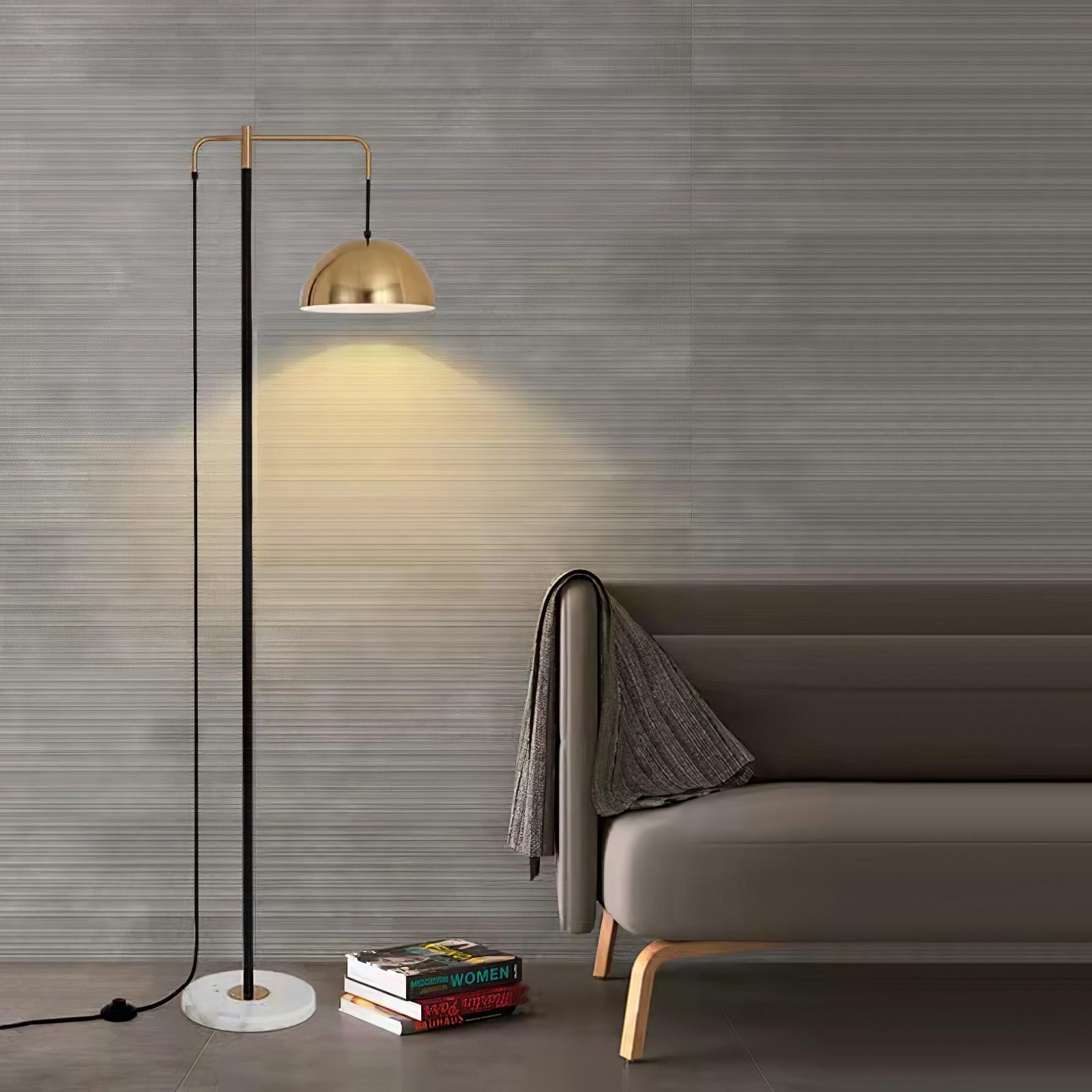 Lumirette Brass Arc Floor Lamp