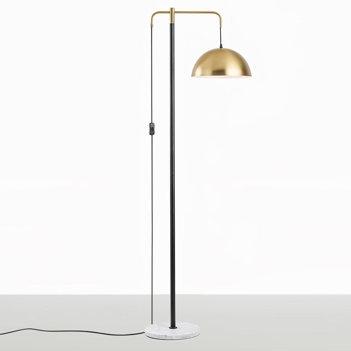 Lumirette Brass Arc Floor Lamp