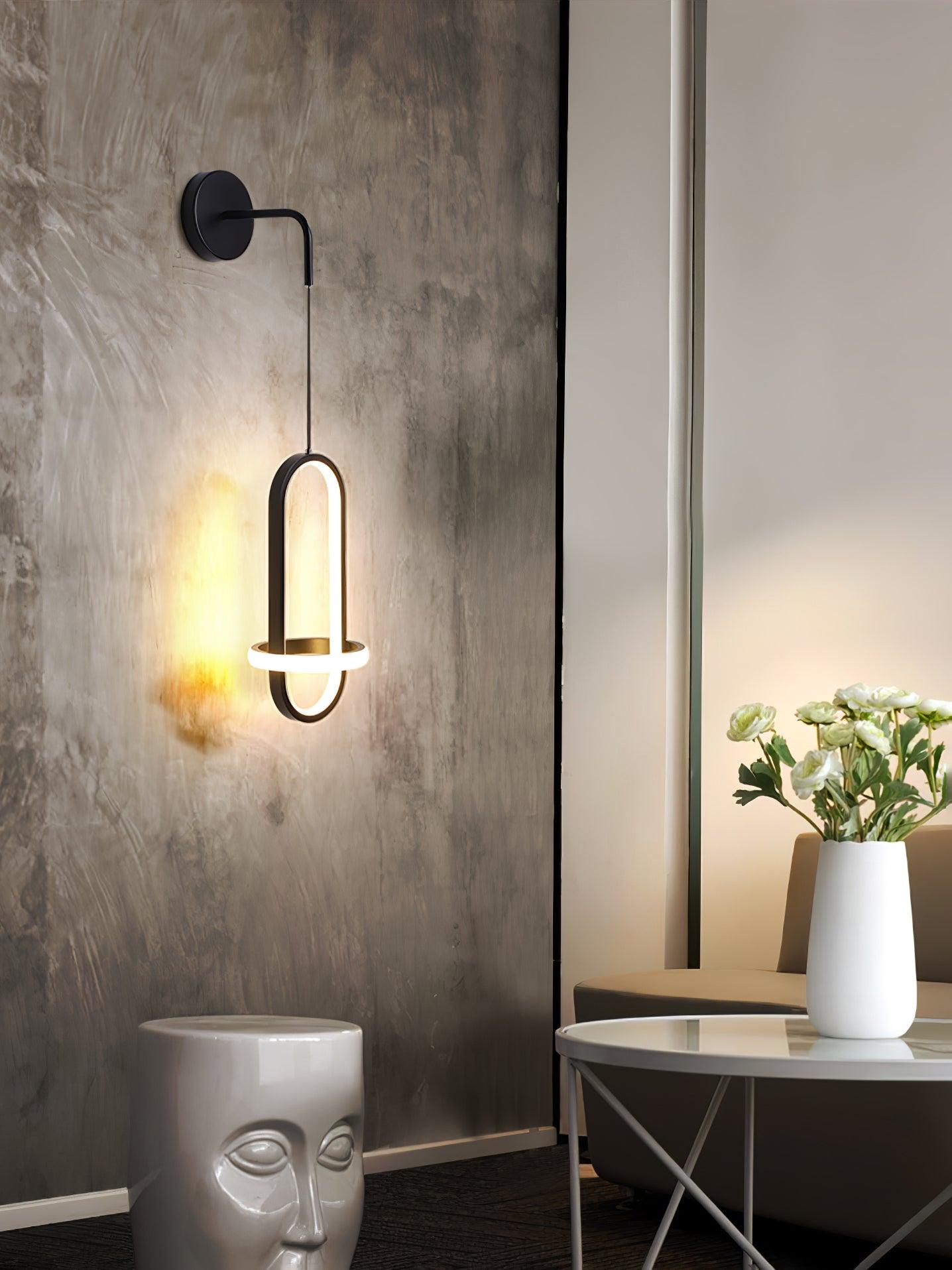 Vivianne Modern Minimalist Oval Brass Wall Light