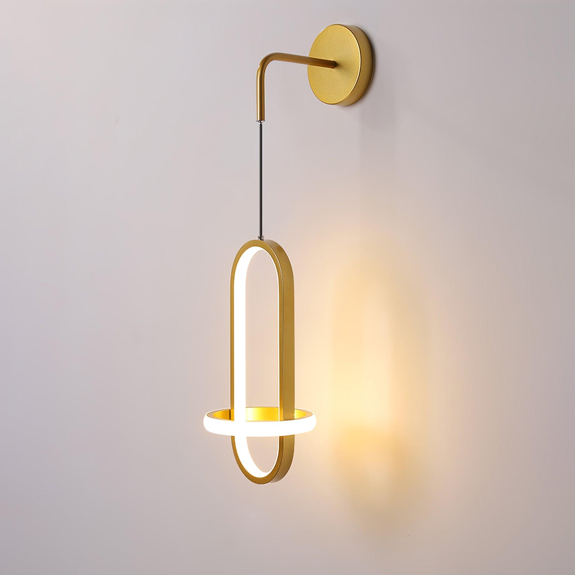 Vivianne Modern Minimalist Oval Brass Wall Light