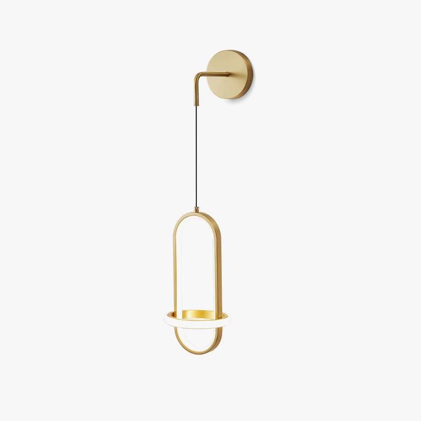 Vivianne Modern Minimalist Oval Brass Wall Light