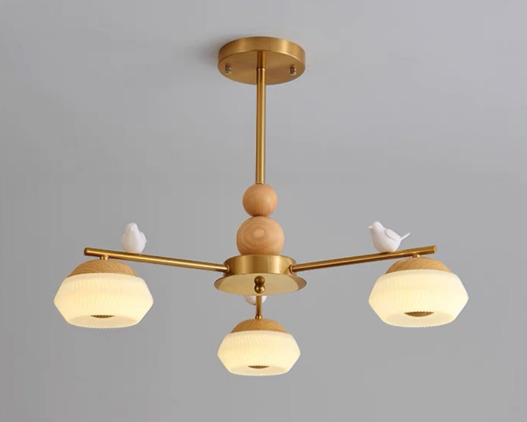 Orieraine Chandelier Brass Bird Ozawa Elegant