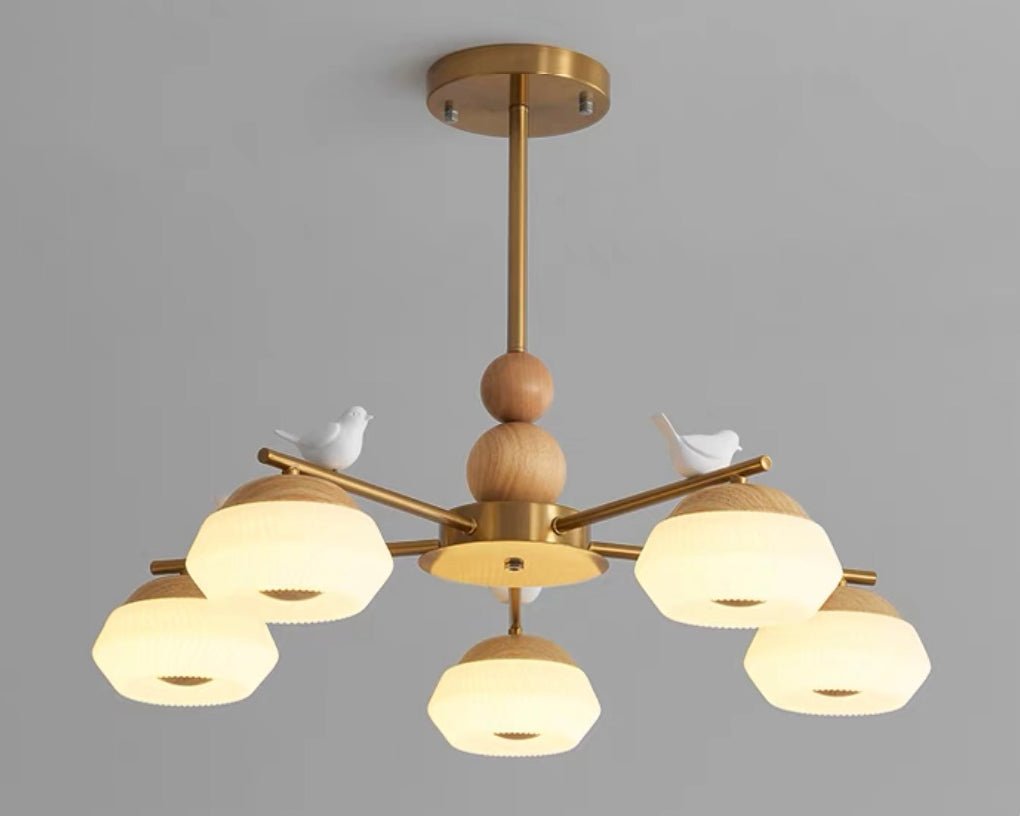 Orieraine Chandelier Brass Bird Ozawa Elegant