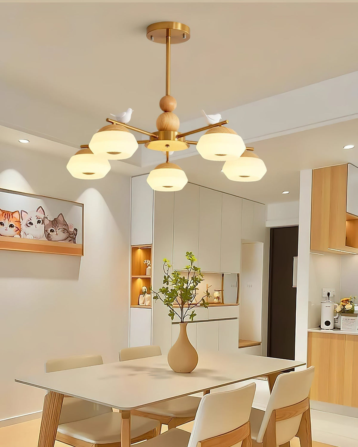 Orieraine Chandelier Brass Bird Ozawa Elegant