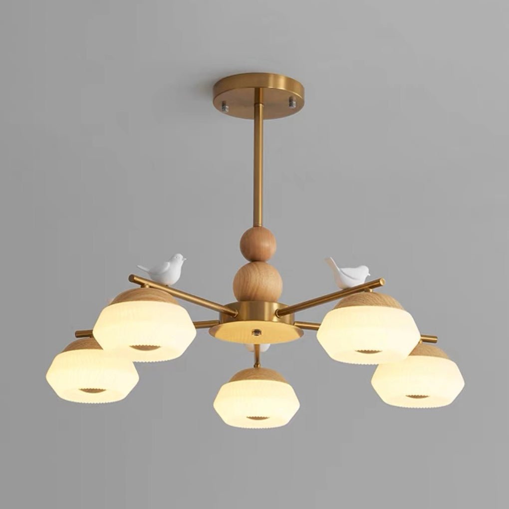 Orieraine Chandelier Brass Bird Ozawa Elegant