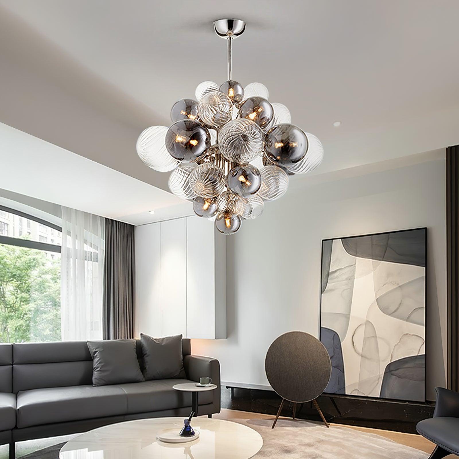 Eirorira Chandelier Pallocino Chrome Glass Ball