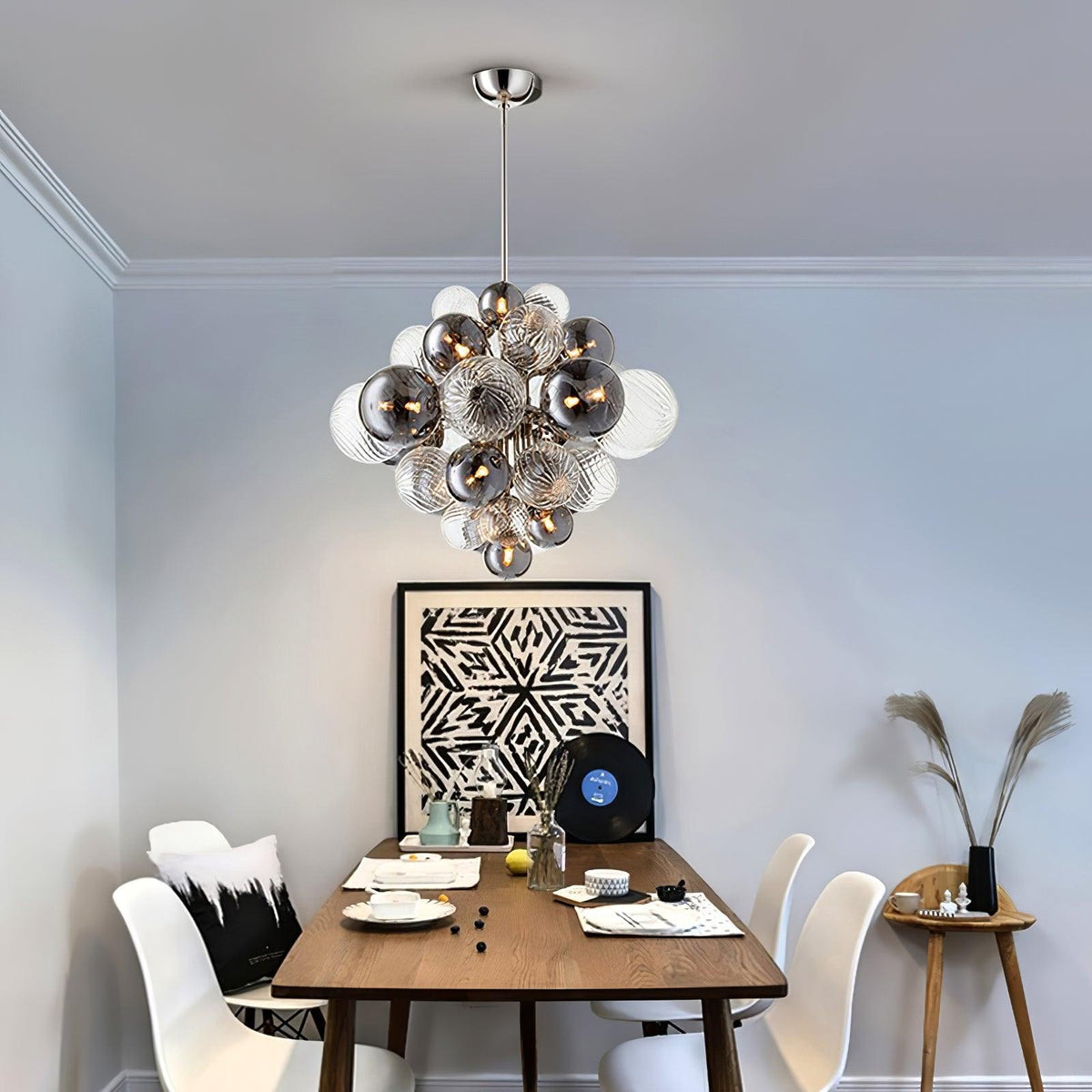 Eirorira Chandelier Pallocino Chrome Glass Ball