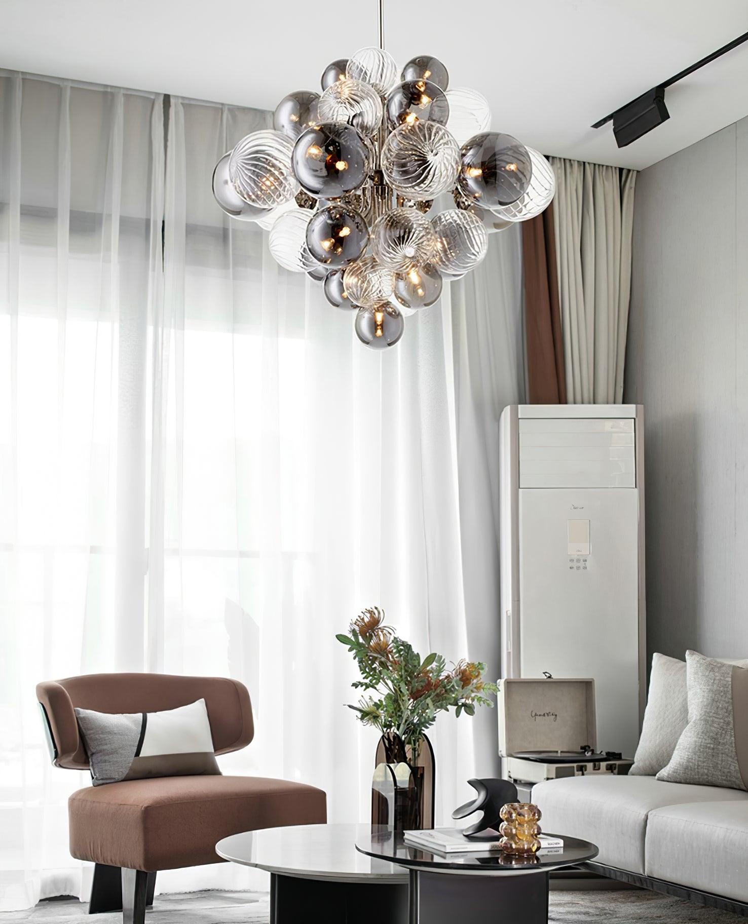 Eirorira Chandelier Pallocino Chrome Glass Ball