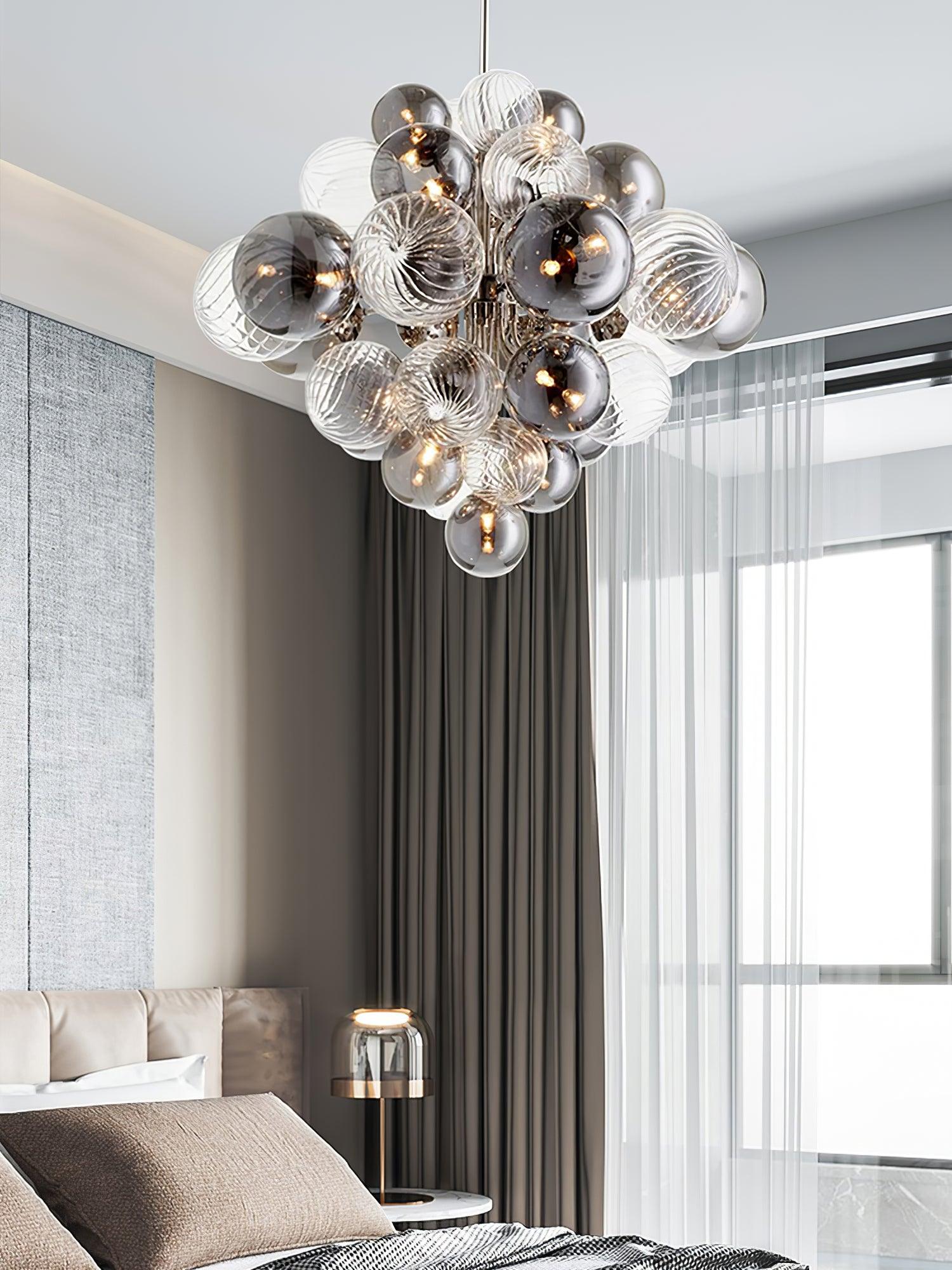Eirorira Chandelier Pallocino Chrome Glass Ball