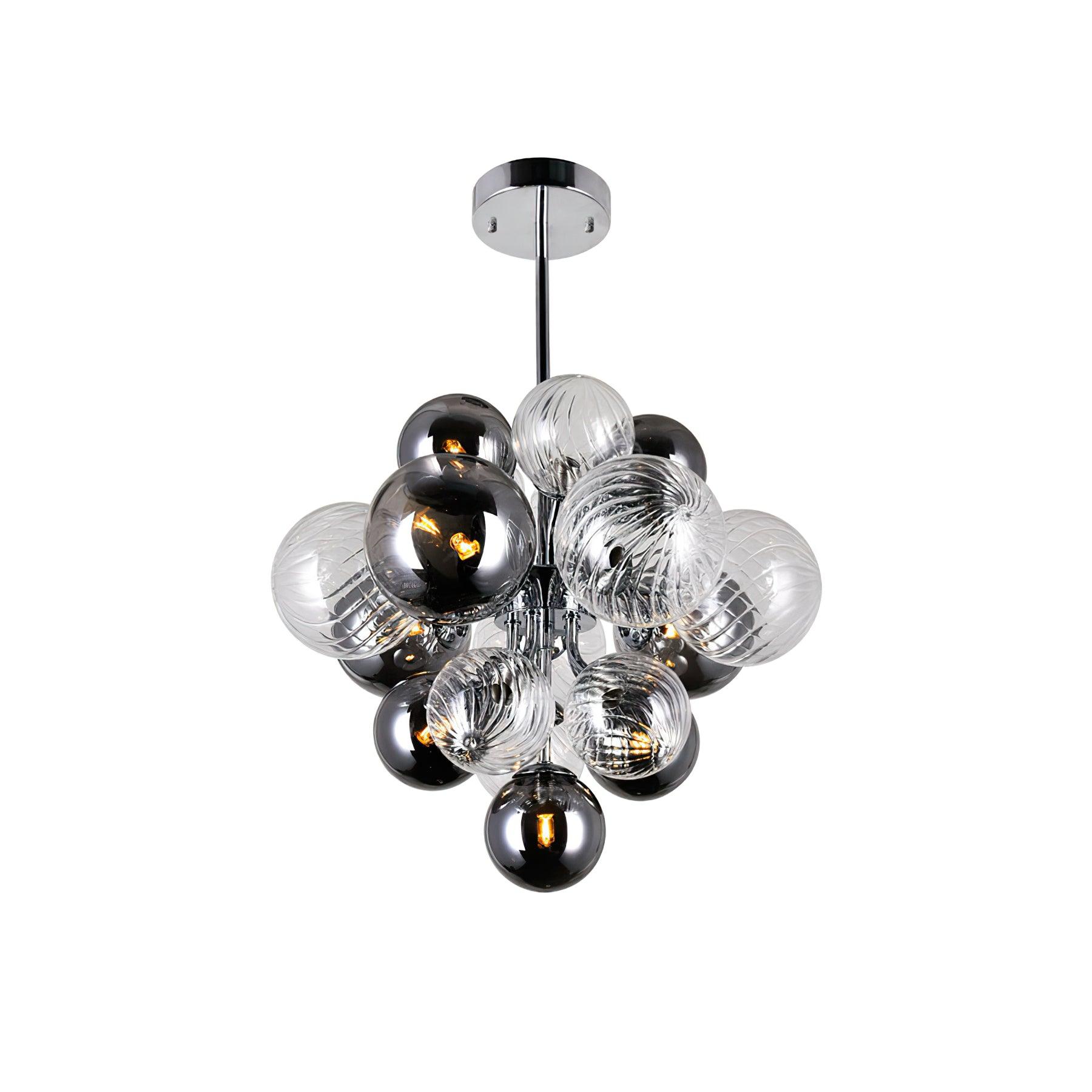 Eirorira Chandelier Pallocino Chrome Glass Ball