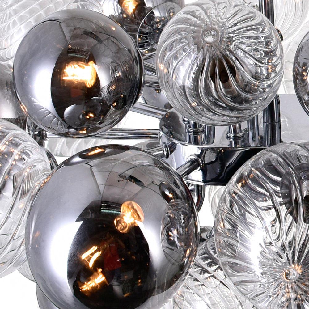 Eirorira Chandelier Pallocino Chrome Glass Ball
