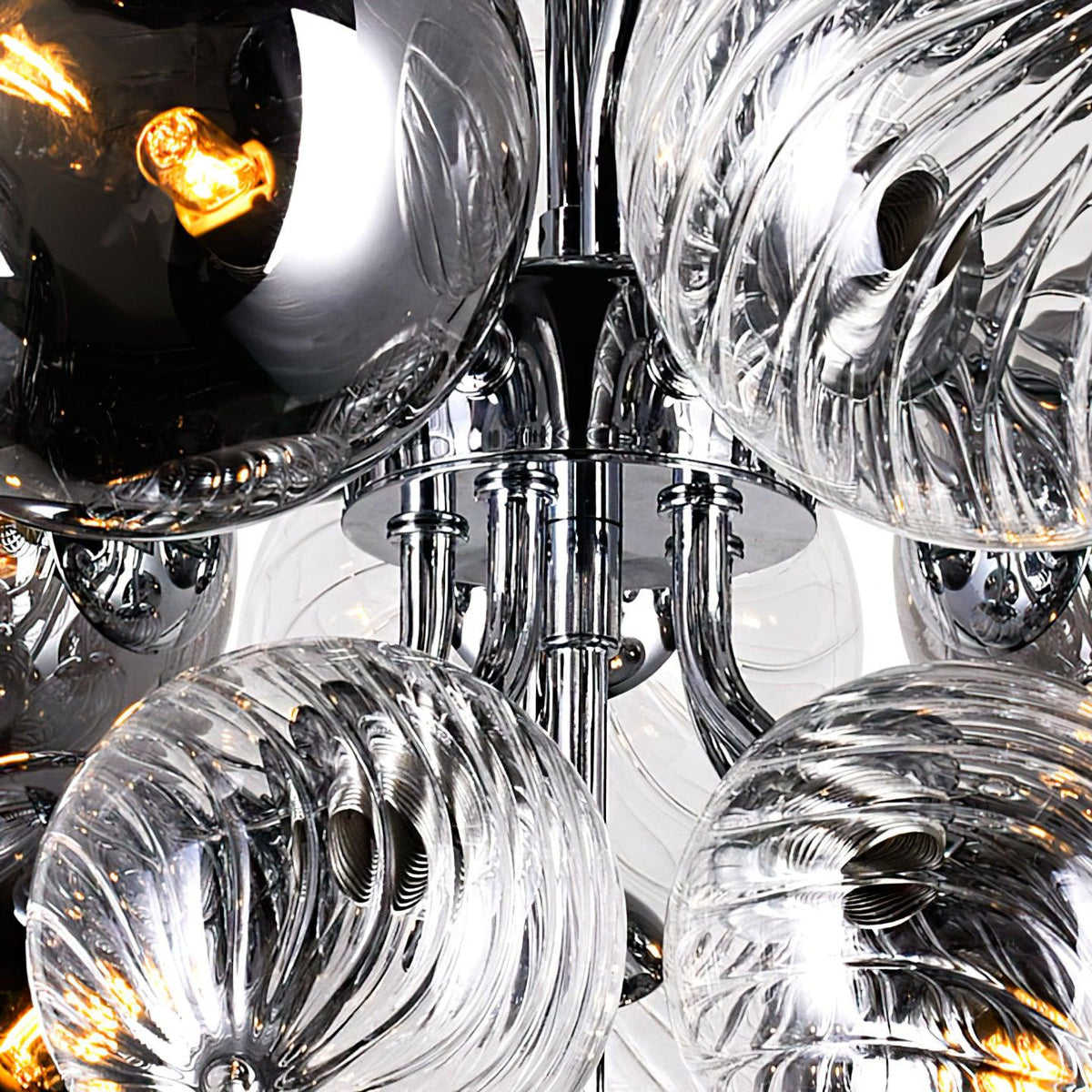 Eirorira Chandelier Pallocino Chrome Glass Ball