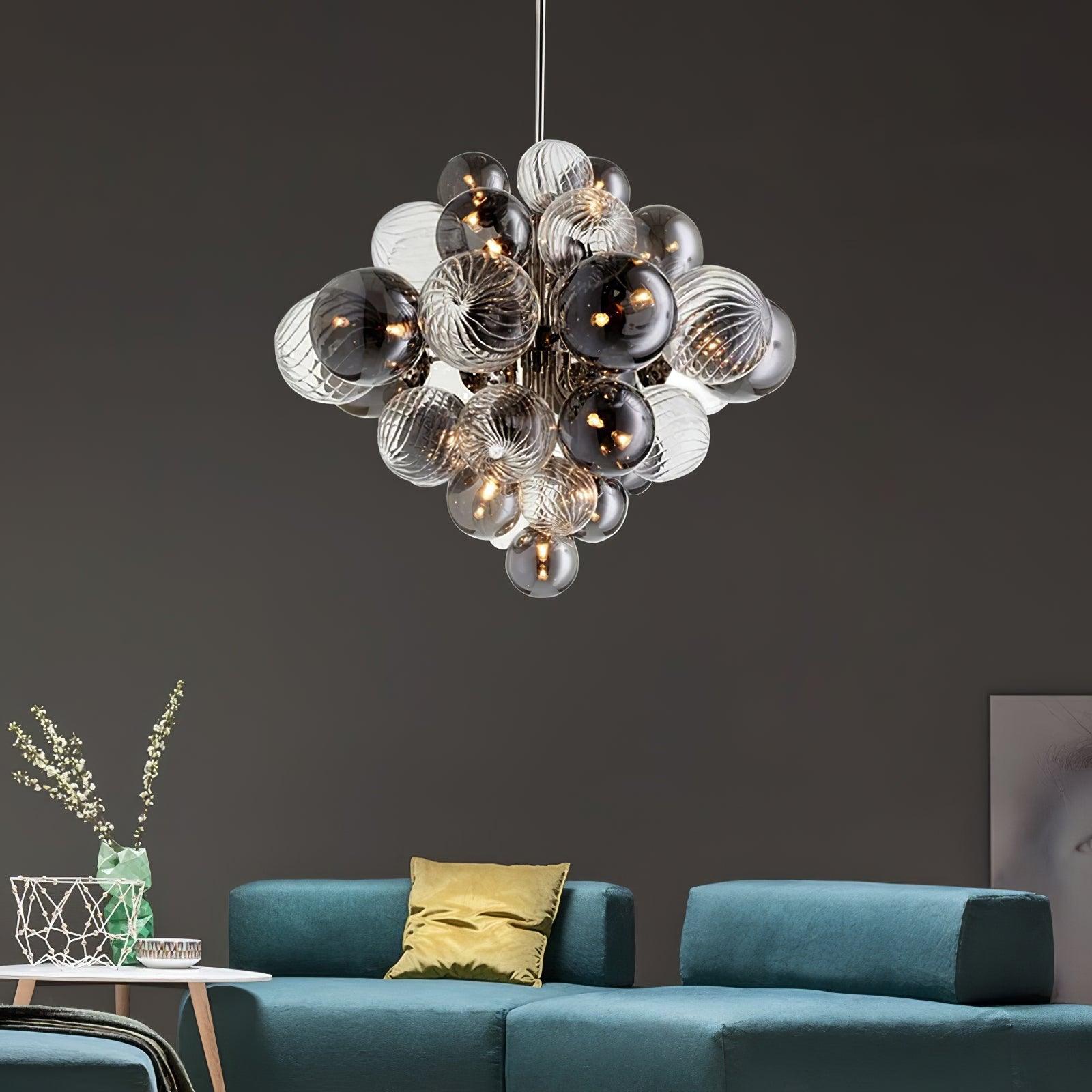 Eirorira Chandelier Pallocino Chrome Glass Ball