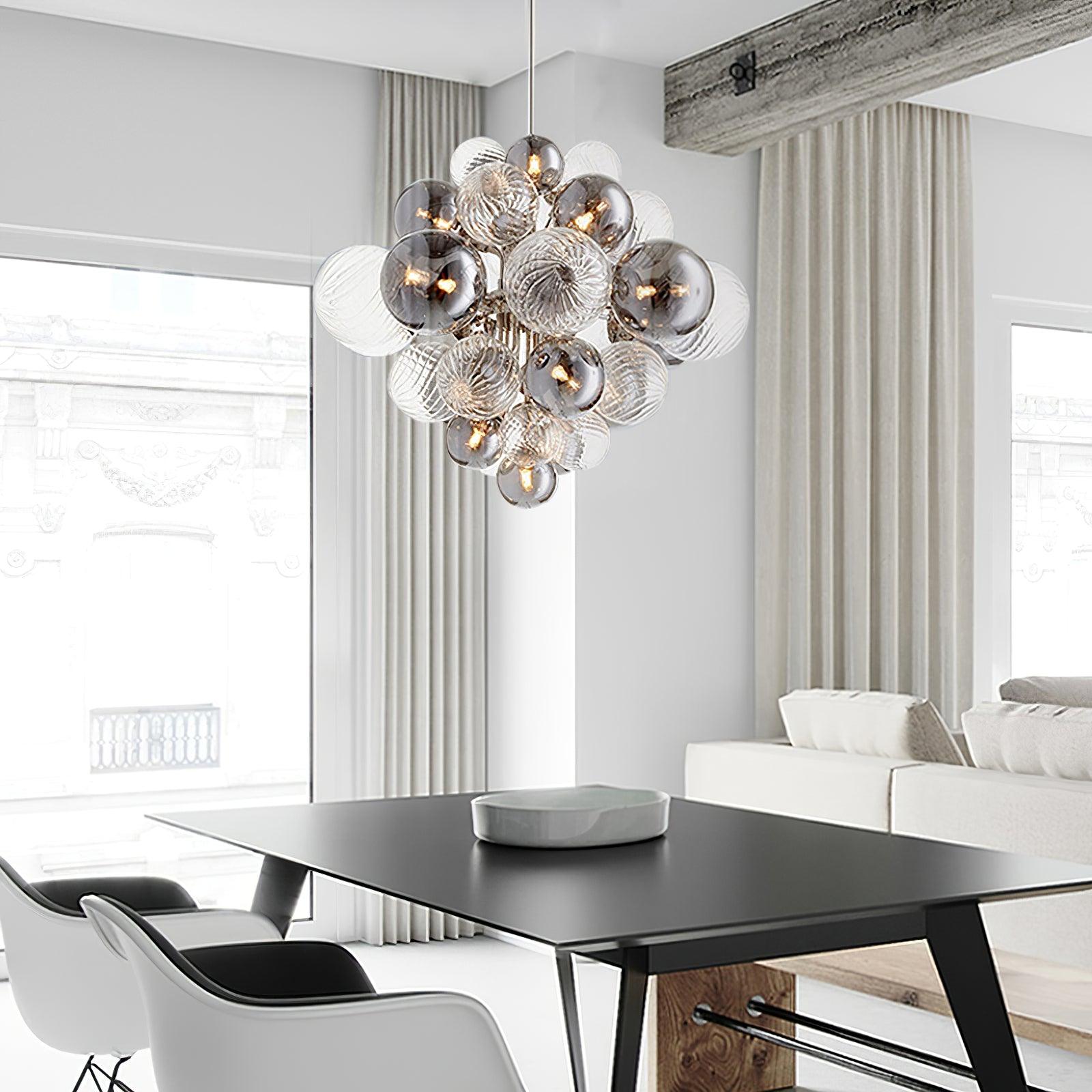 Eirorira Chandelier Pallocino Chrome Glass Ball