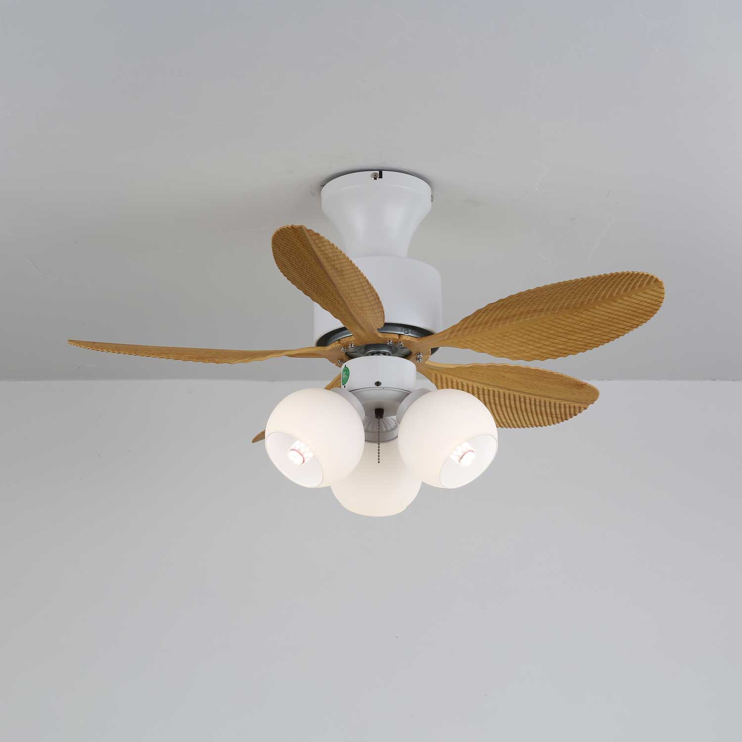 Althea Vintage Wood Ceiling Fan Light
