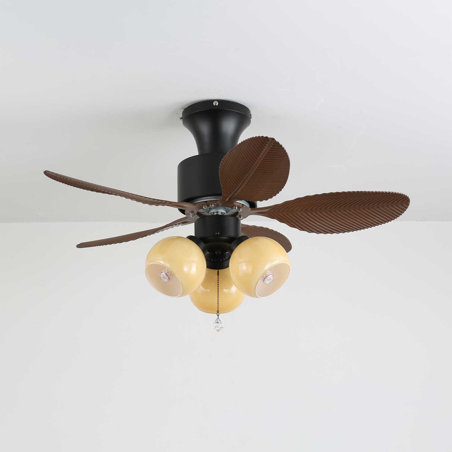 Althea Vintage Wood Ceiling Fan Light