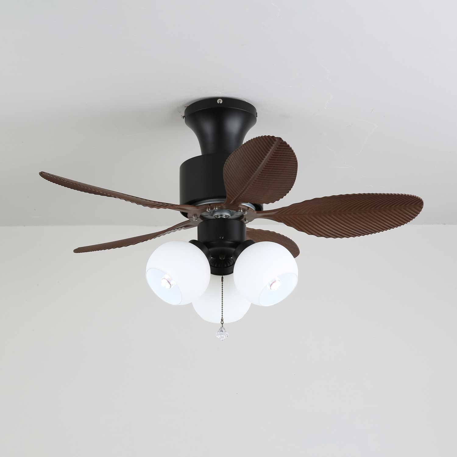 Althea Vintage Wood Ceiling Fan Light