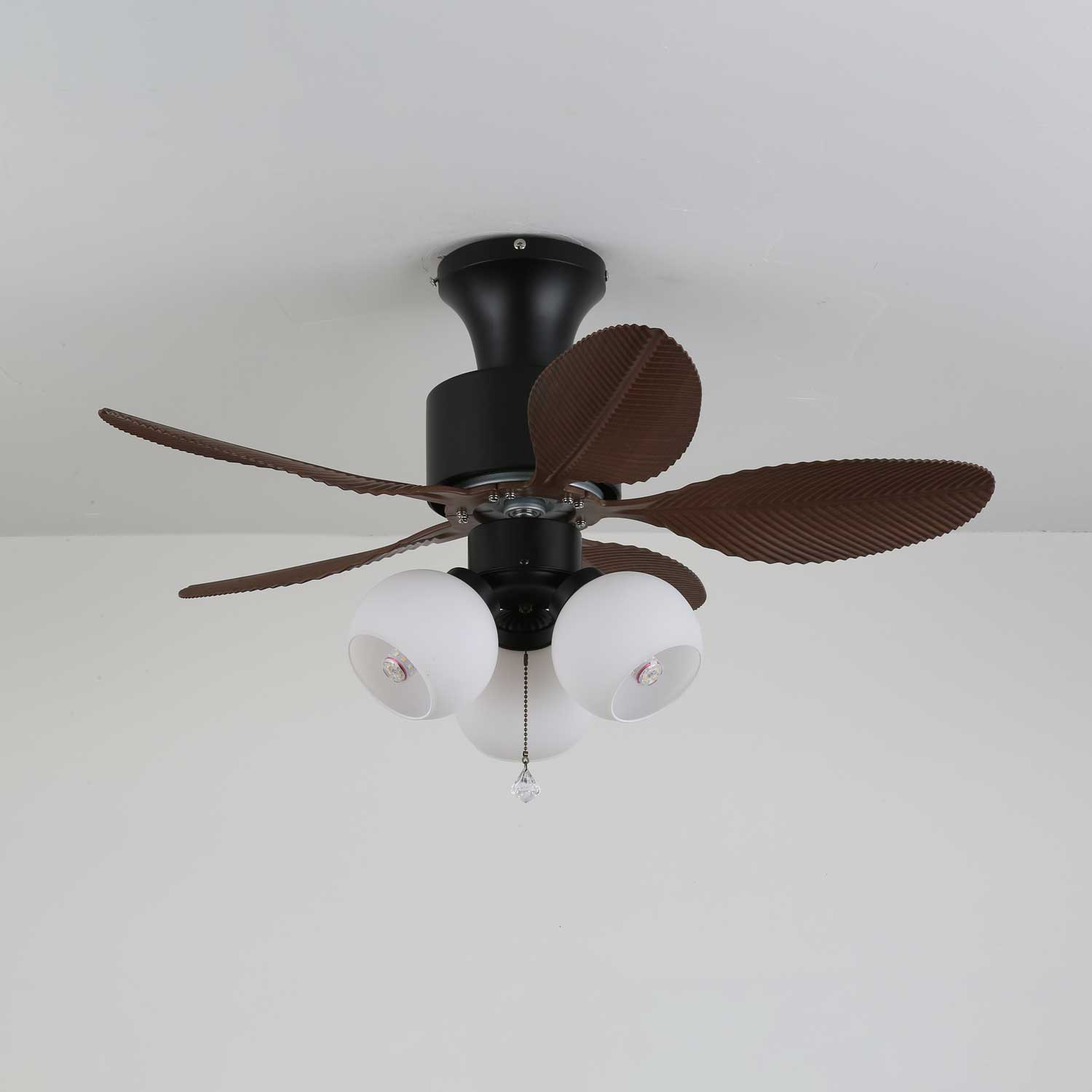 Althea Vintage Wood Ceiling Fan Light
