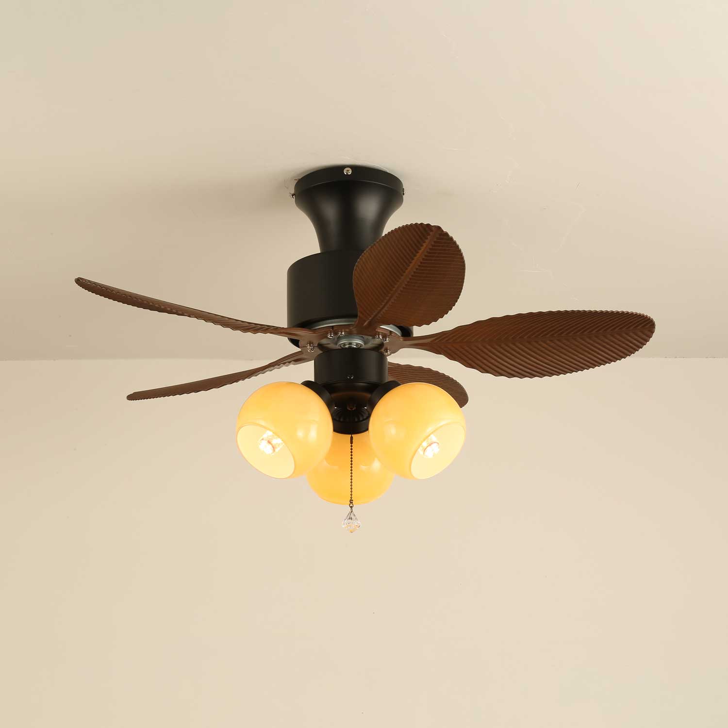 Althea Vintage Wood Ceiling Fan Light