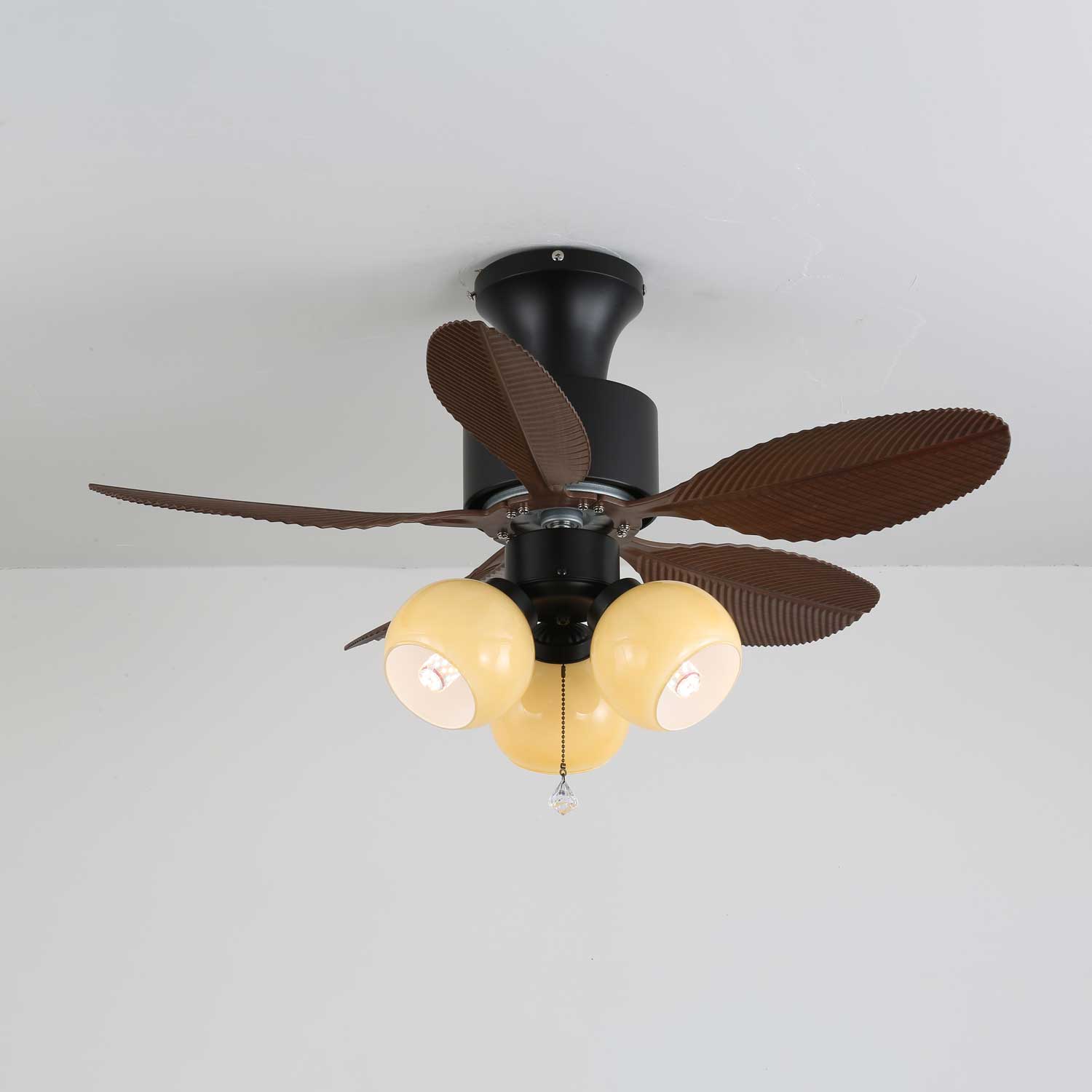 Althea Vintage Wood Ceiling Fan Light