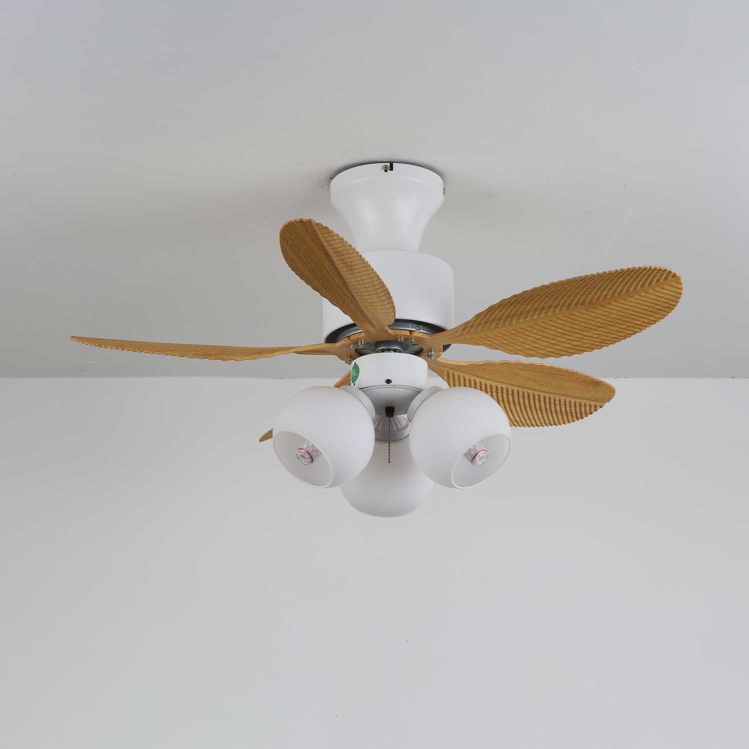 Althea Vintage Wood Ceiling Fan Light