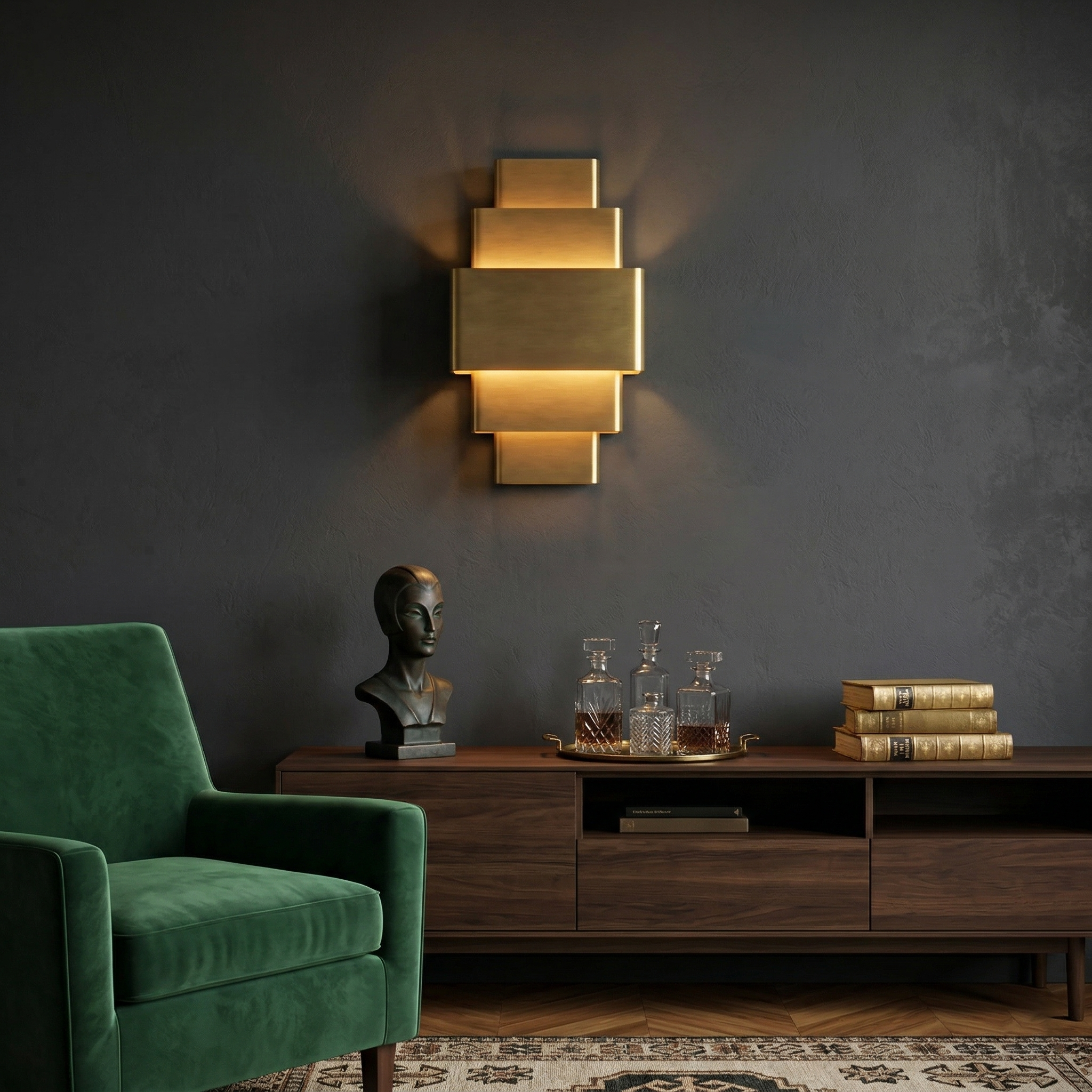 Casaella Brass Wall Lamp