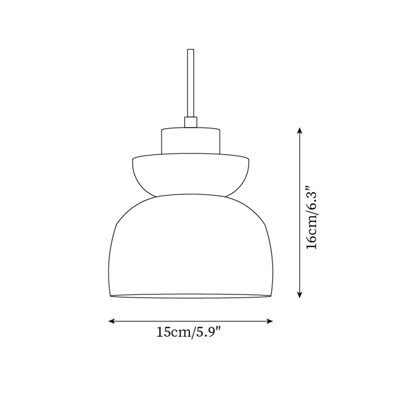 Ritta Travertine Dome Glass Pendant Light - Neutral Decor