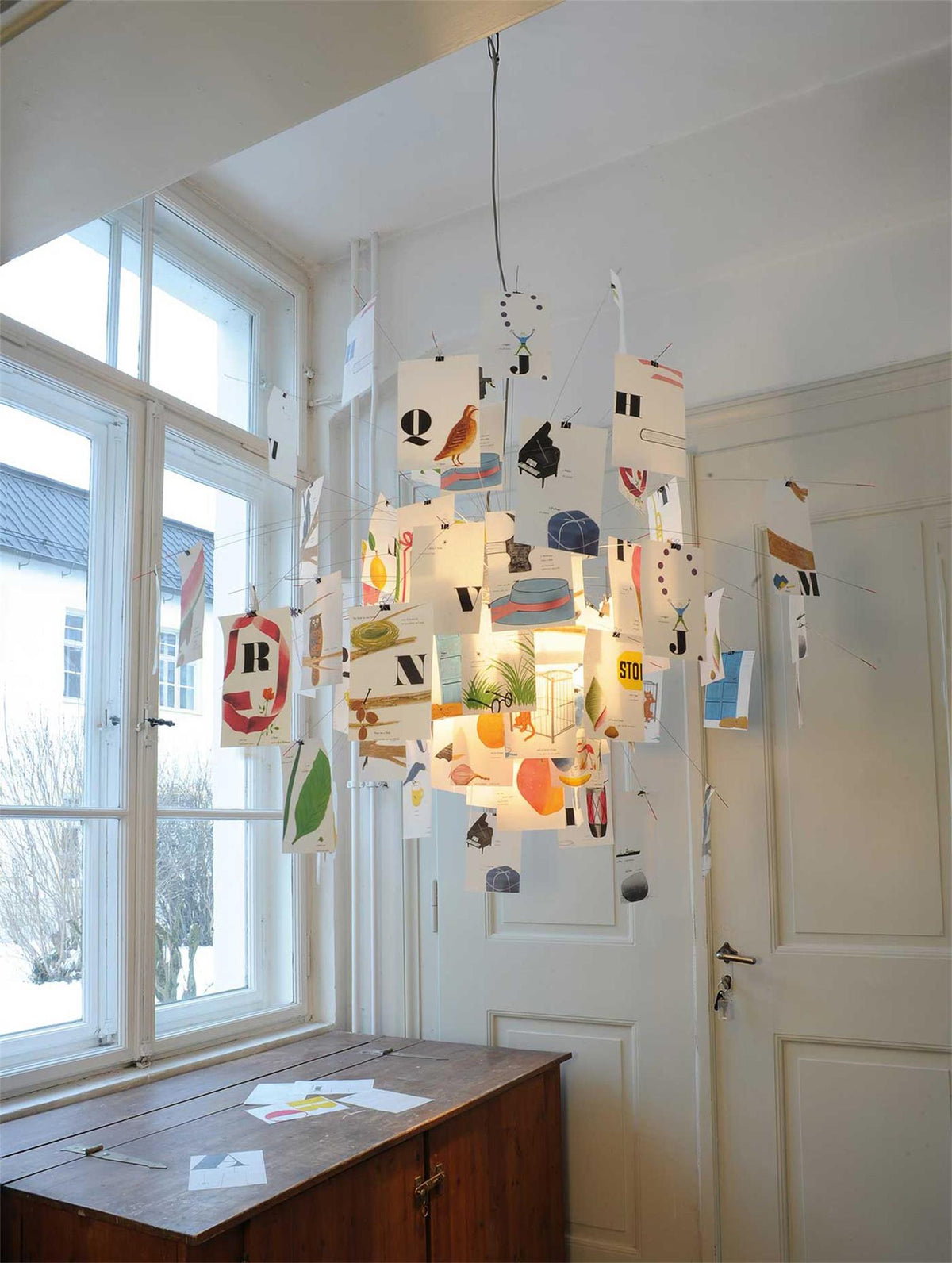 Lunerira Chandelier Paper Customizable Creative