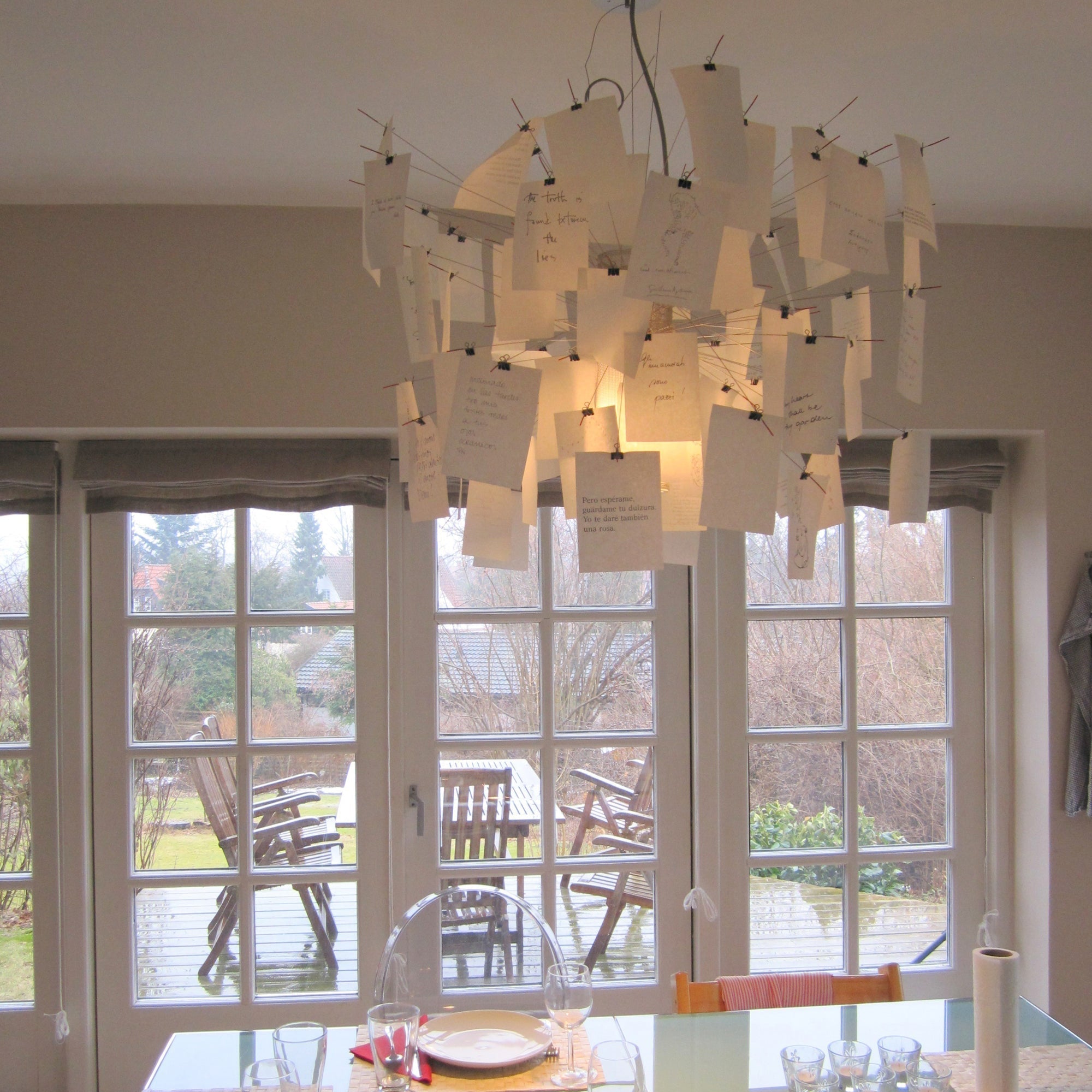 Lunerira Chandelier Paper Customizable Creative