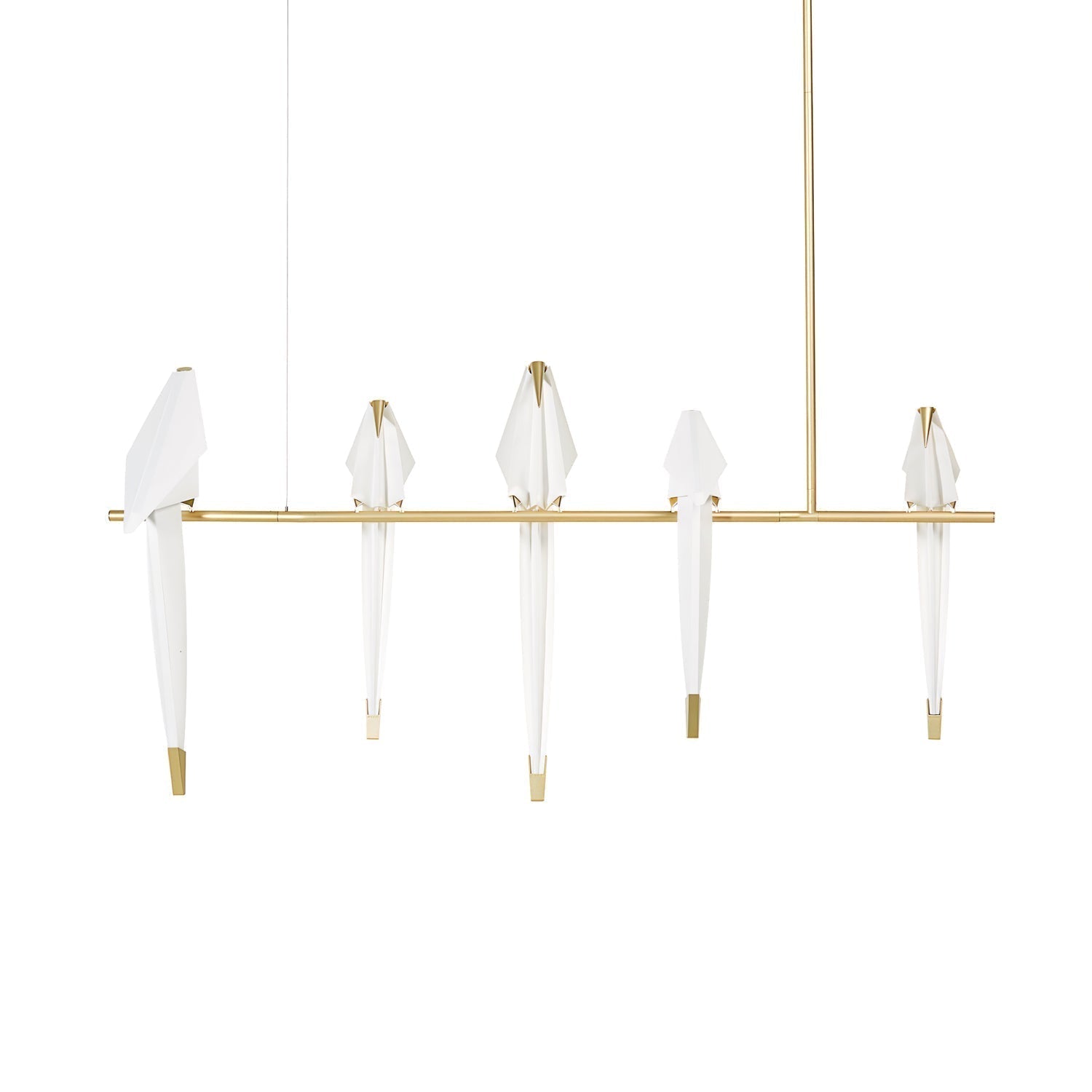 Lunuian Chandelier Paper Crane Bird Sculptural LED