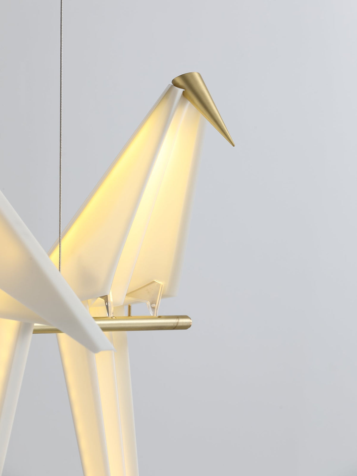 Lunuian Chandelier Paper Crane Bird Sculptural LED