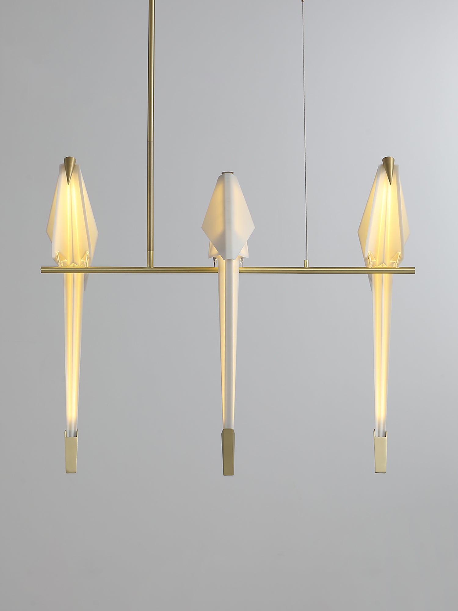 Lunuian Chandelier Paper Crane Bird Sculptural LED