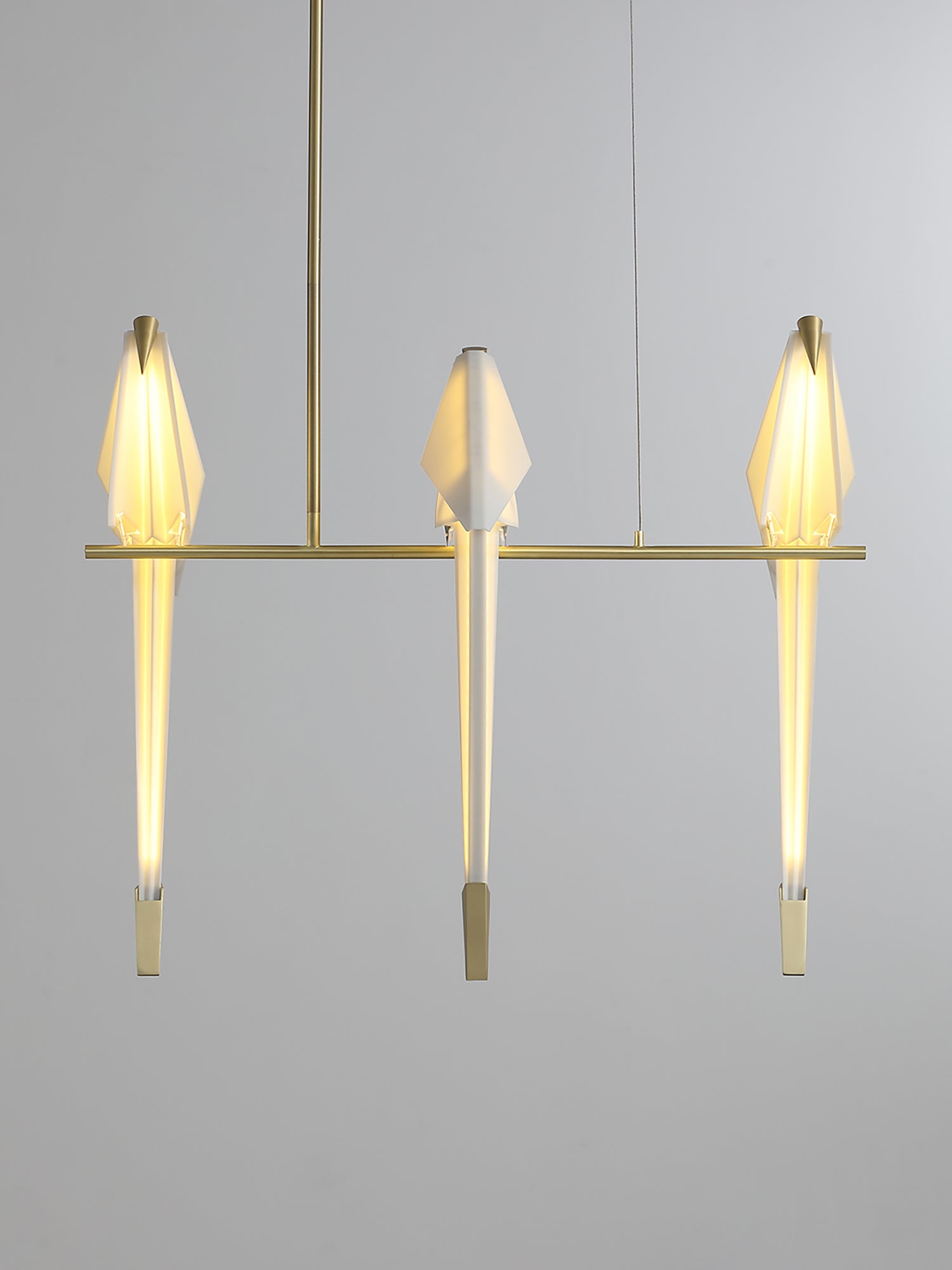Lunuian Chandelier Paper Crane Bird Sculptural LED
