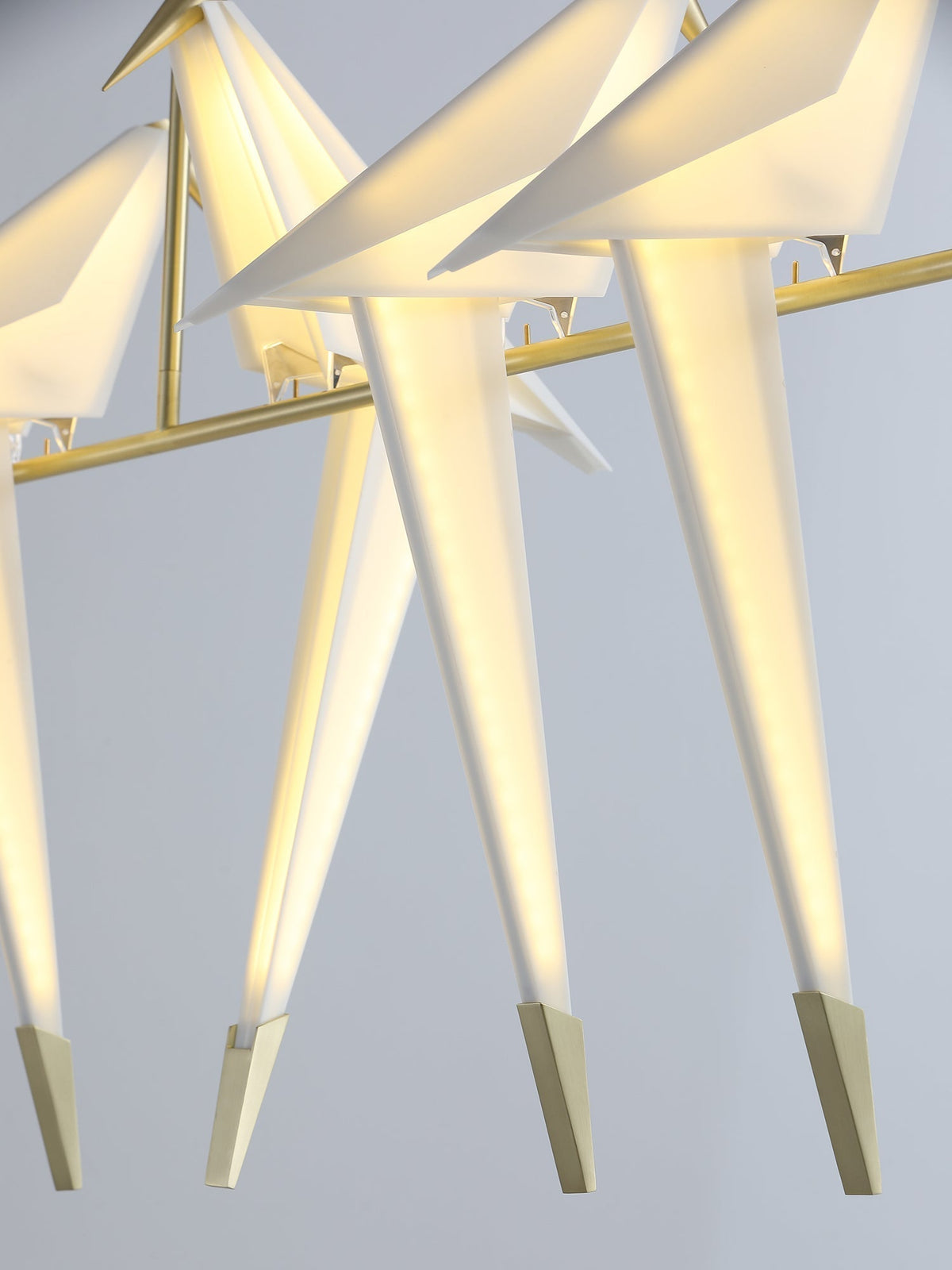 Lunuian Chandelier Paper Crane Bird Sculptural LED