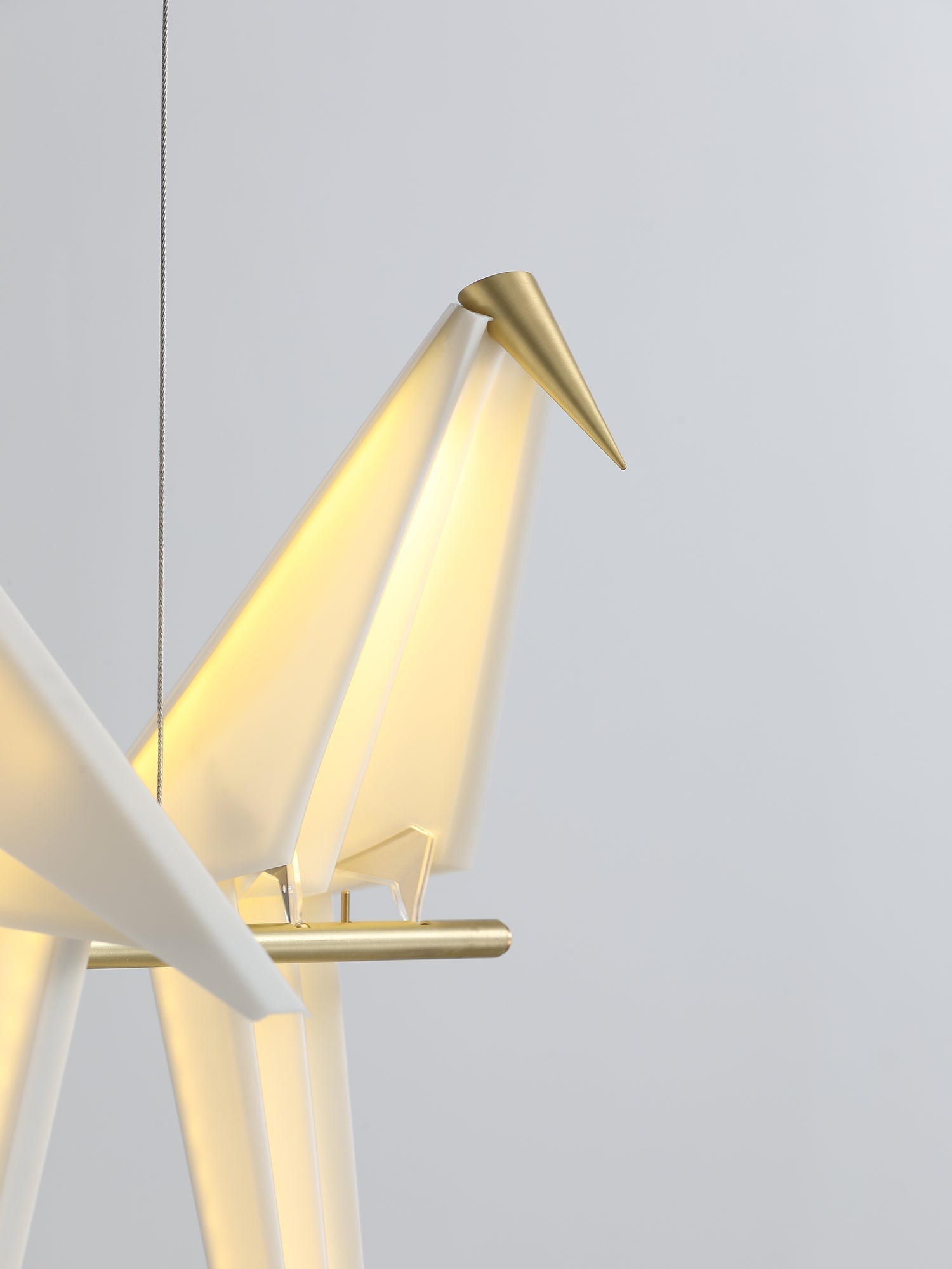 Lunuian Chandelier Paper Crane Bird Sculptural LED