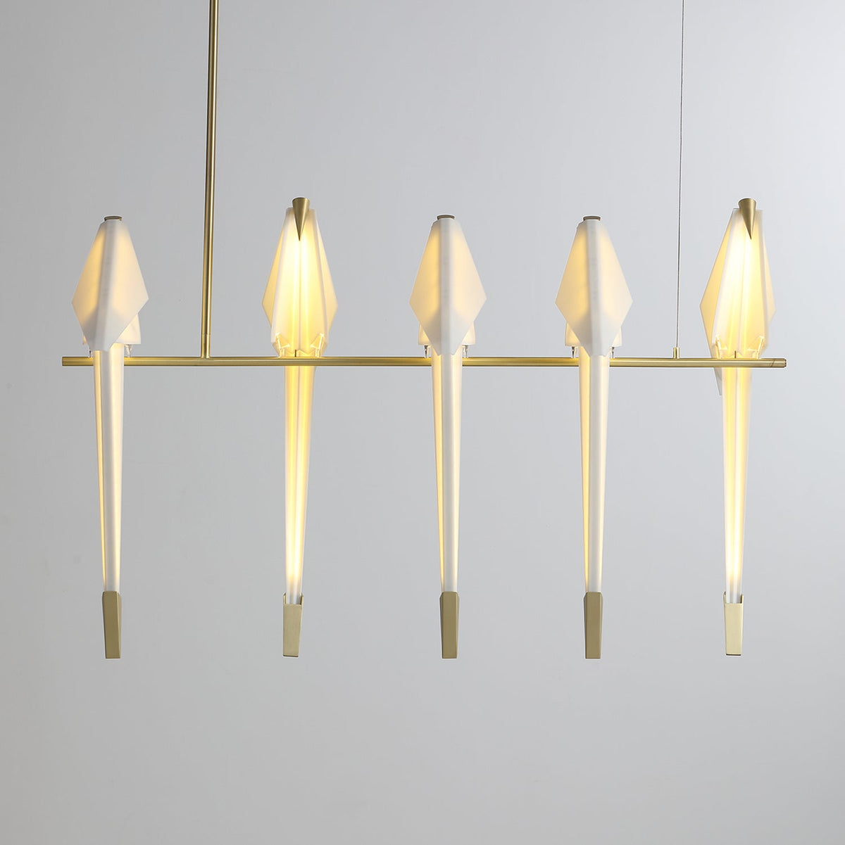 Lunuian Chandelier Paper Crane Bird Sculptural LED