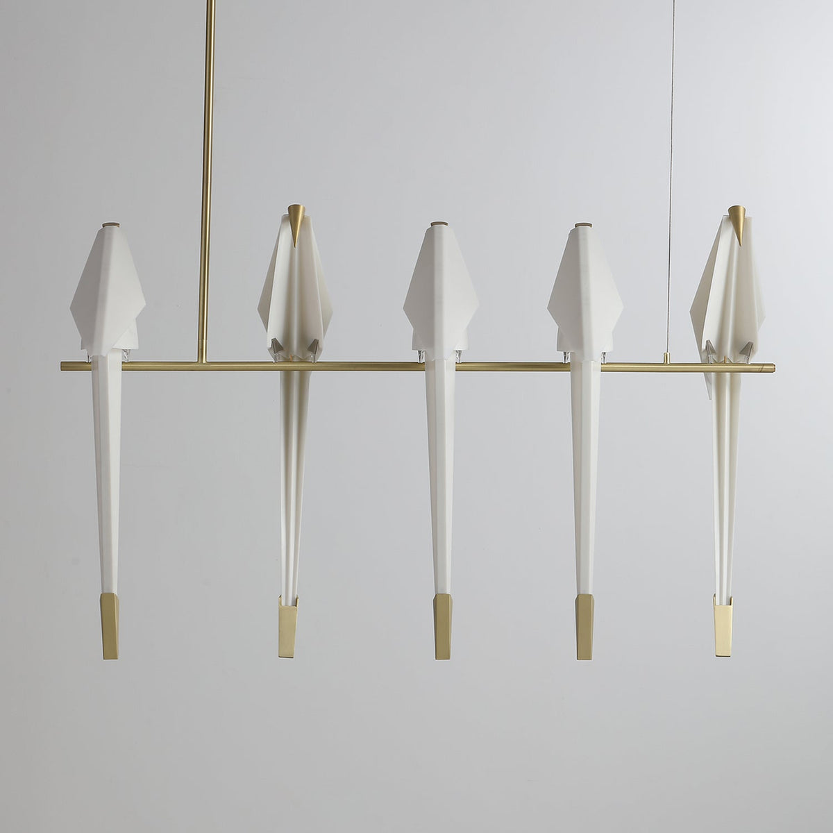 Lunuian Chandelier Paper Crane Bird Sculptural LED