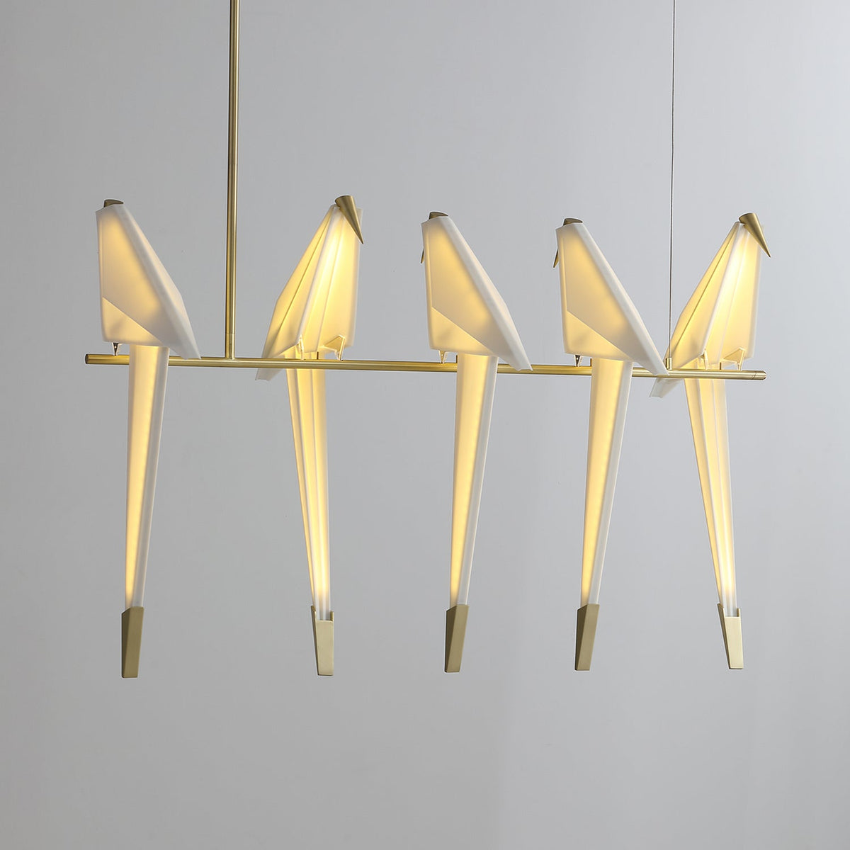 Lunuian Chandelier Paper Crane Bird Sculptural LED