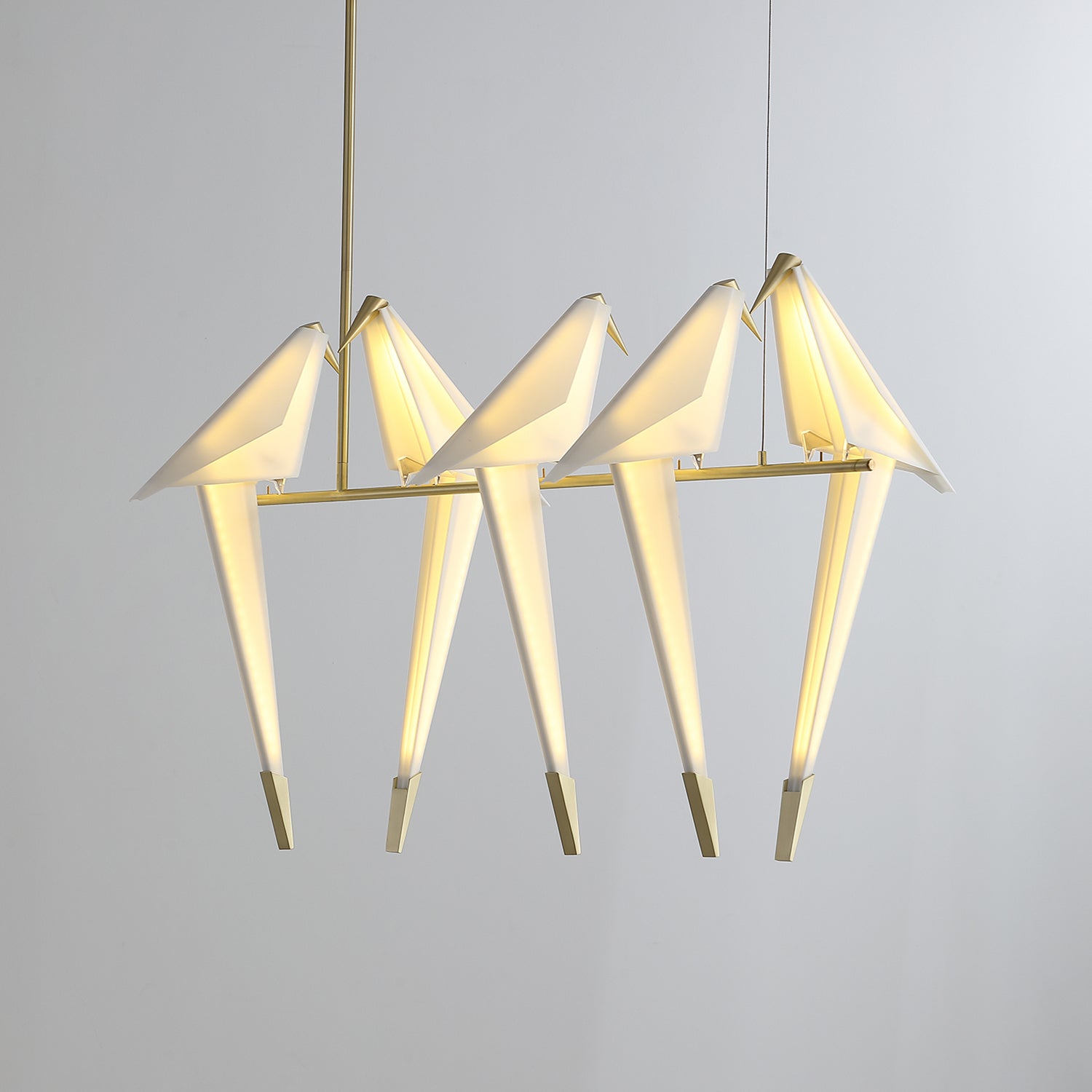 Lunuian Chandelier Paper Crane Bird Sculptural LED