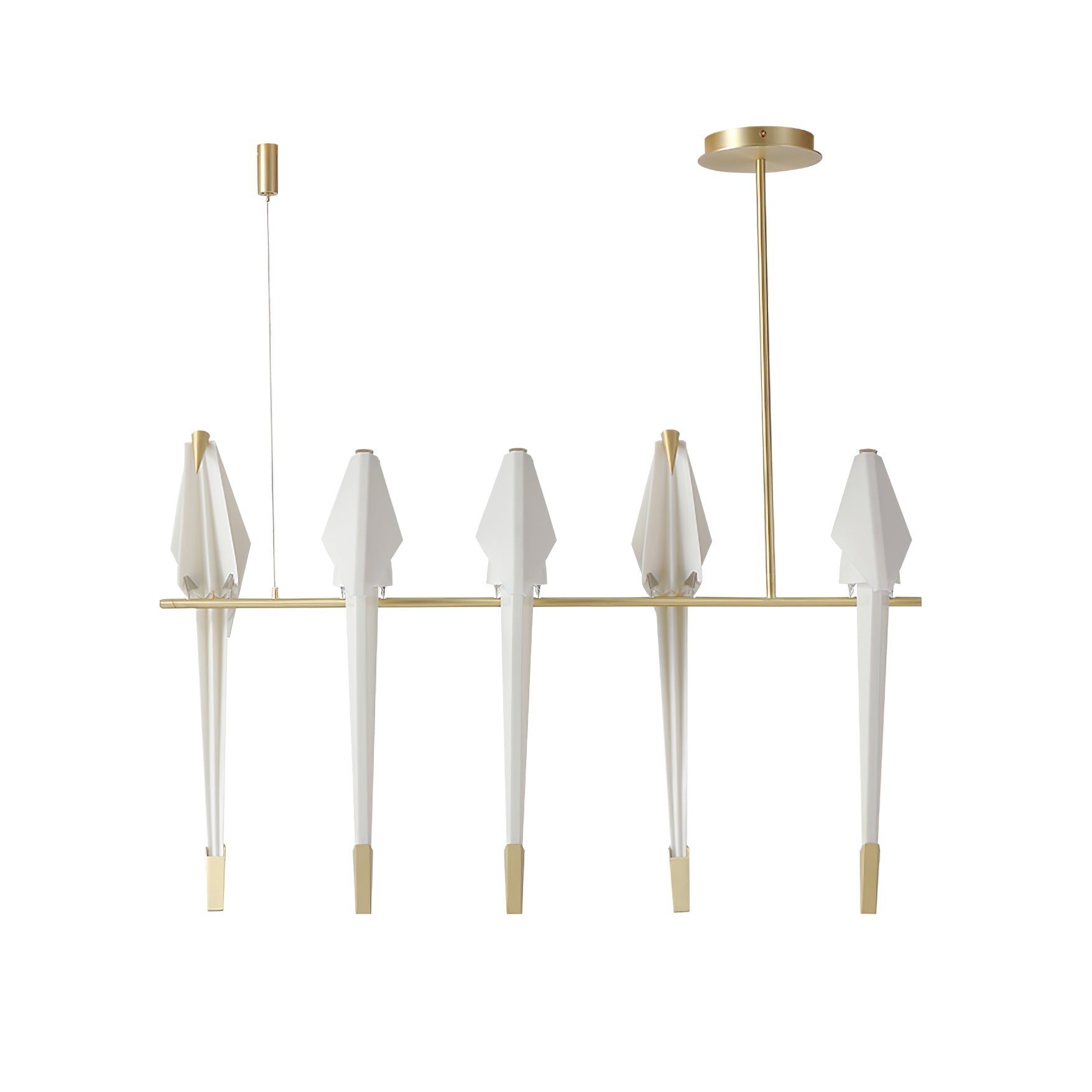 Lunuian Chandelier Paper Crane Bird Sculptural LED