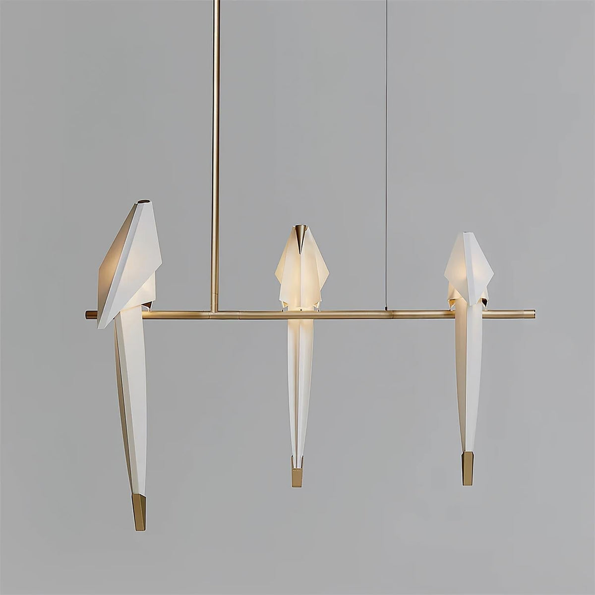 Lunuian Chandelier Paper Crane Bird Sculptural LED