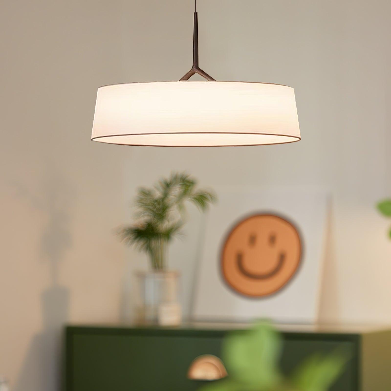 Linisine Cylindrical Fabric Pendant Light