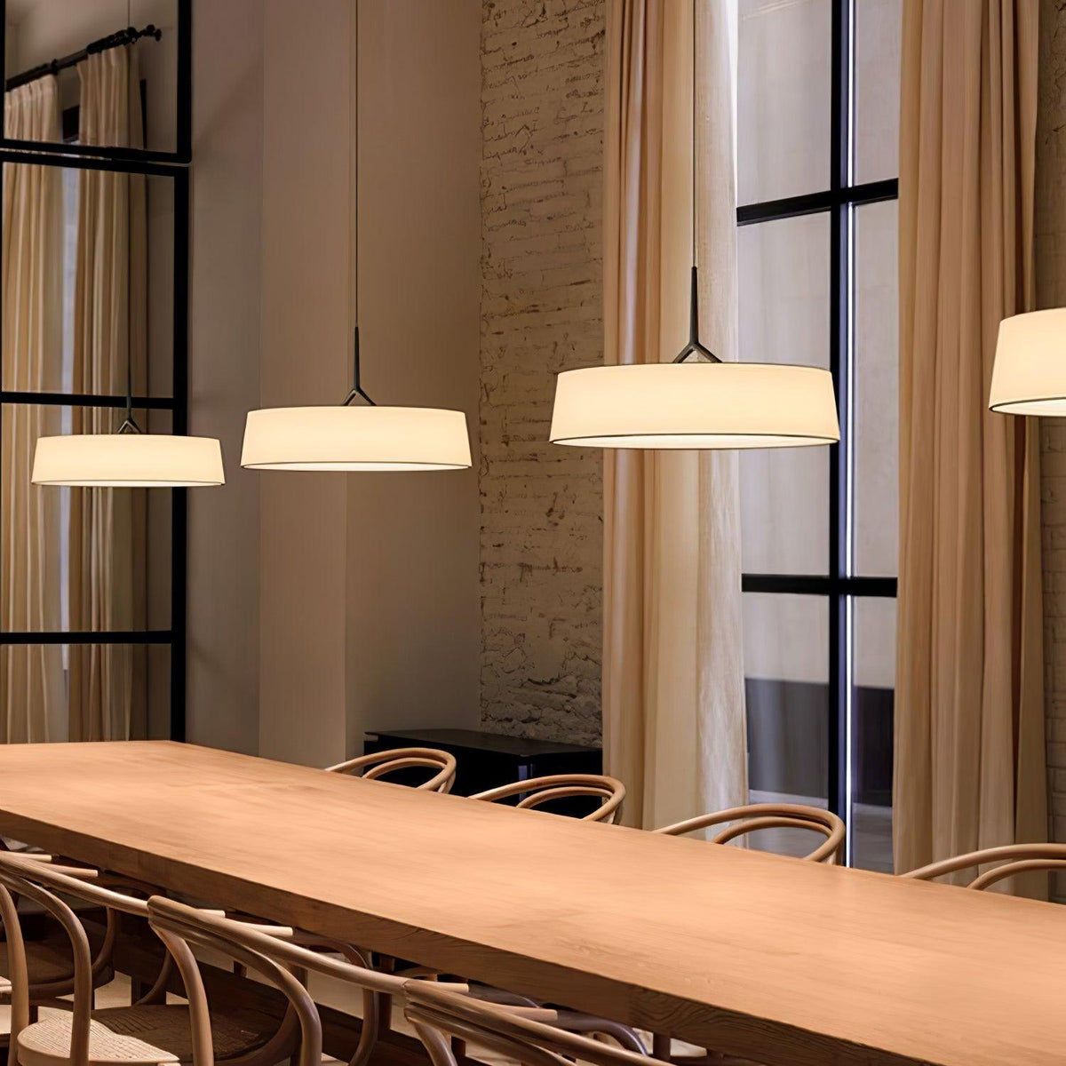 Linisine Cylindrical Fabric Pendant Light