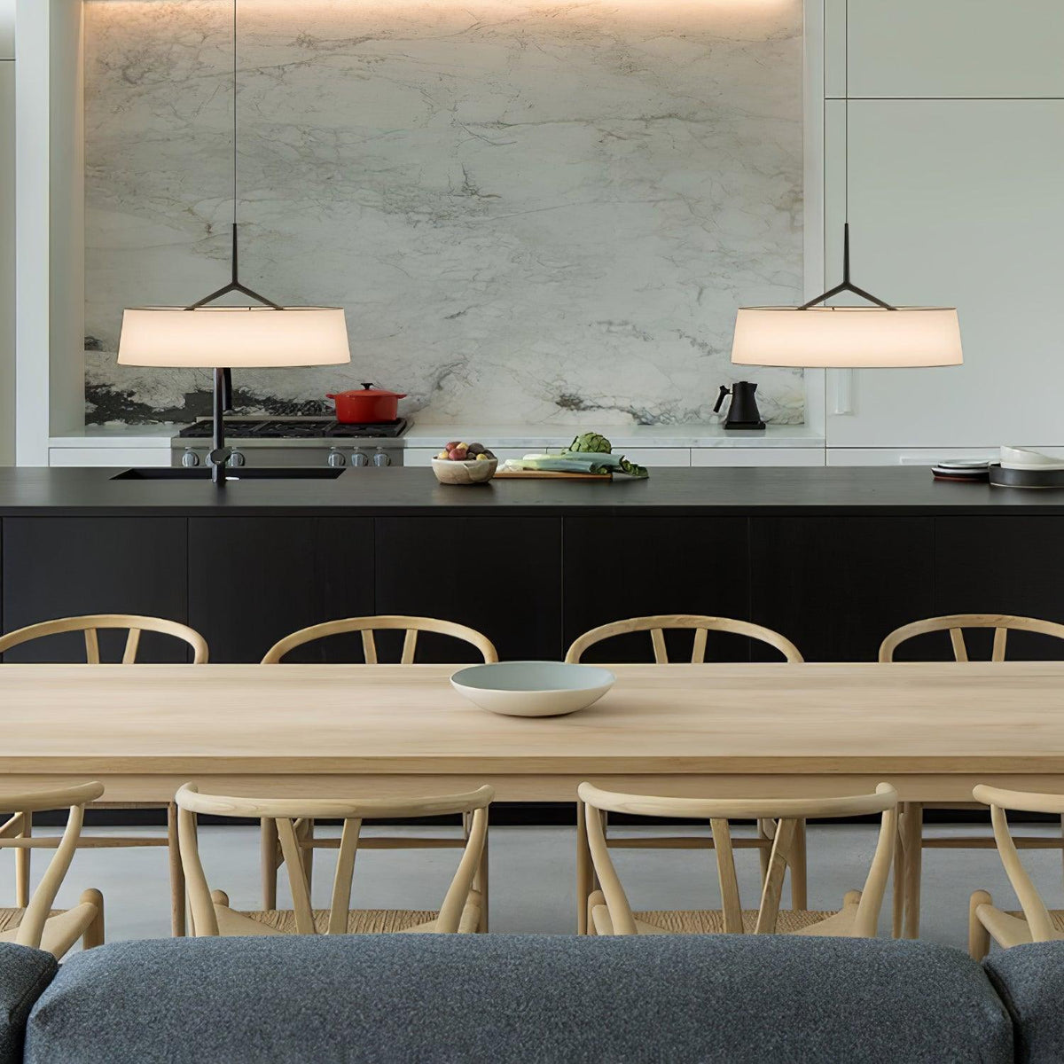 Linisine Cylindrical Fabric Pendant Light