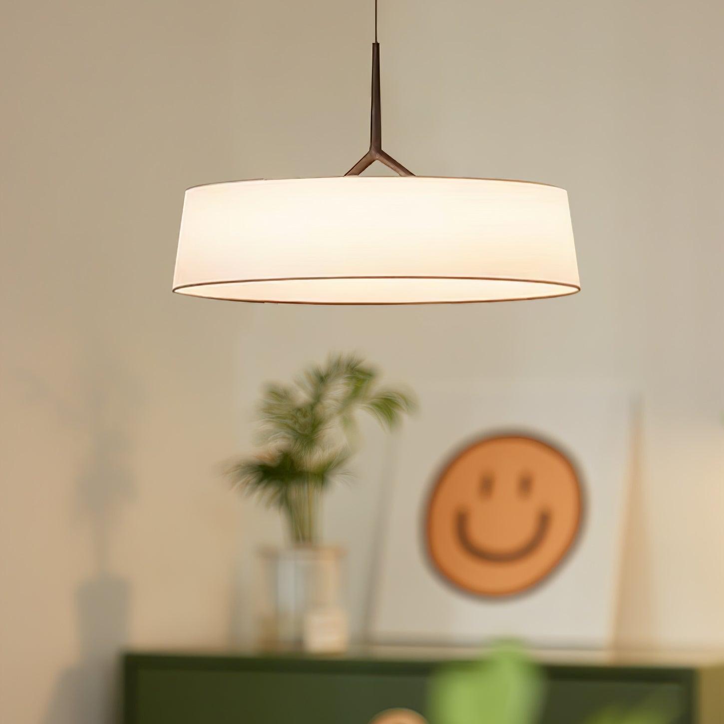 Linisine Cylindrical Fabric Pendant Light