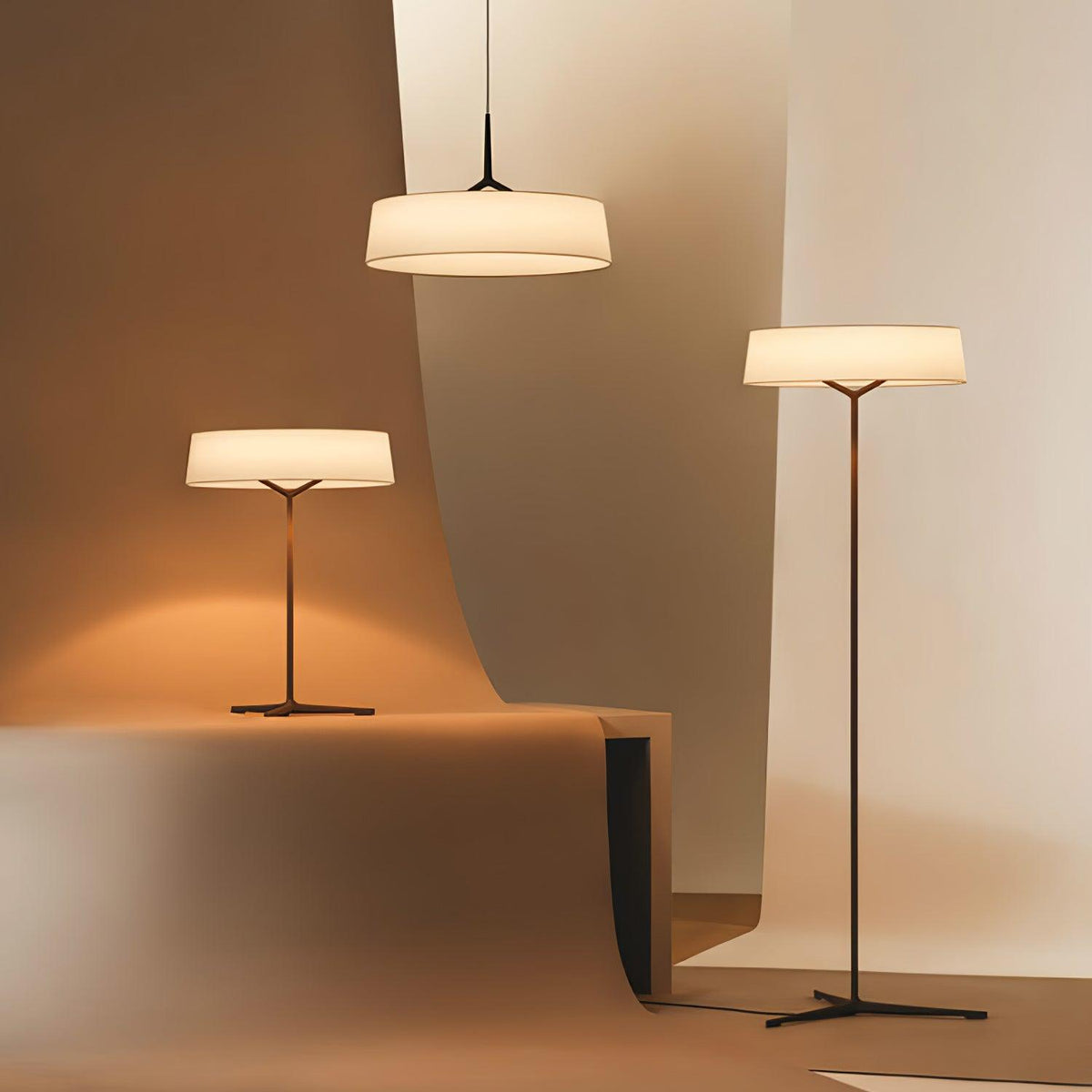 Linivira Fabric Scandinavian Table Lamp