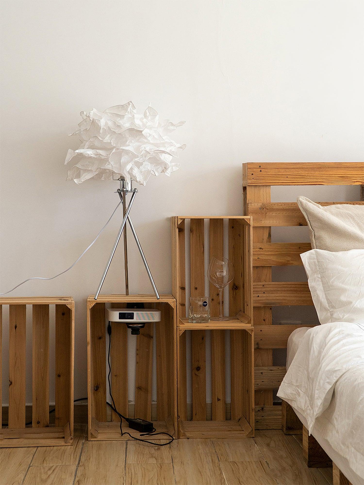 peony Modern Paper Table Lamp - Neutral Decor